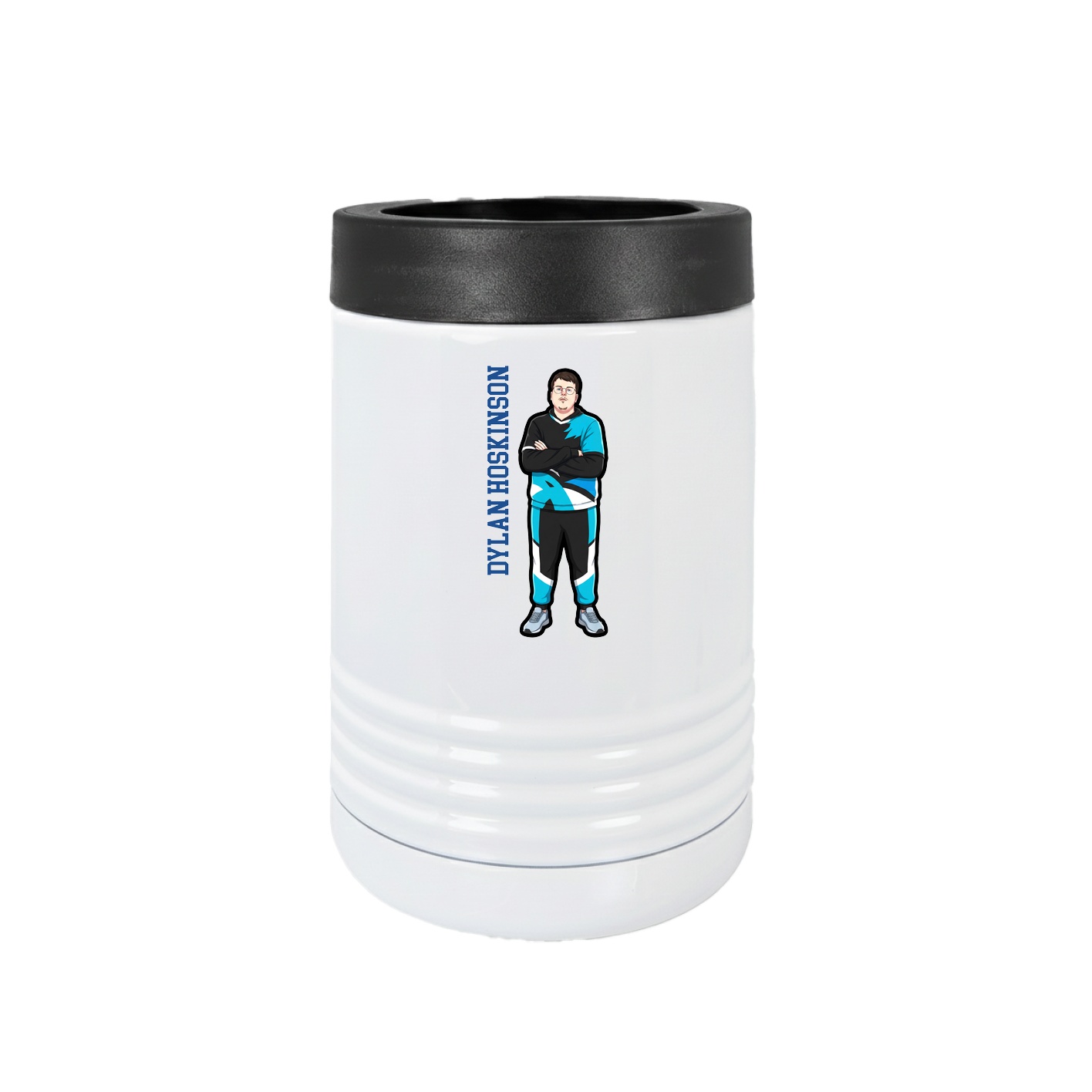 Beverage Holder — Name Vertical in White
