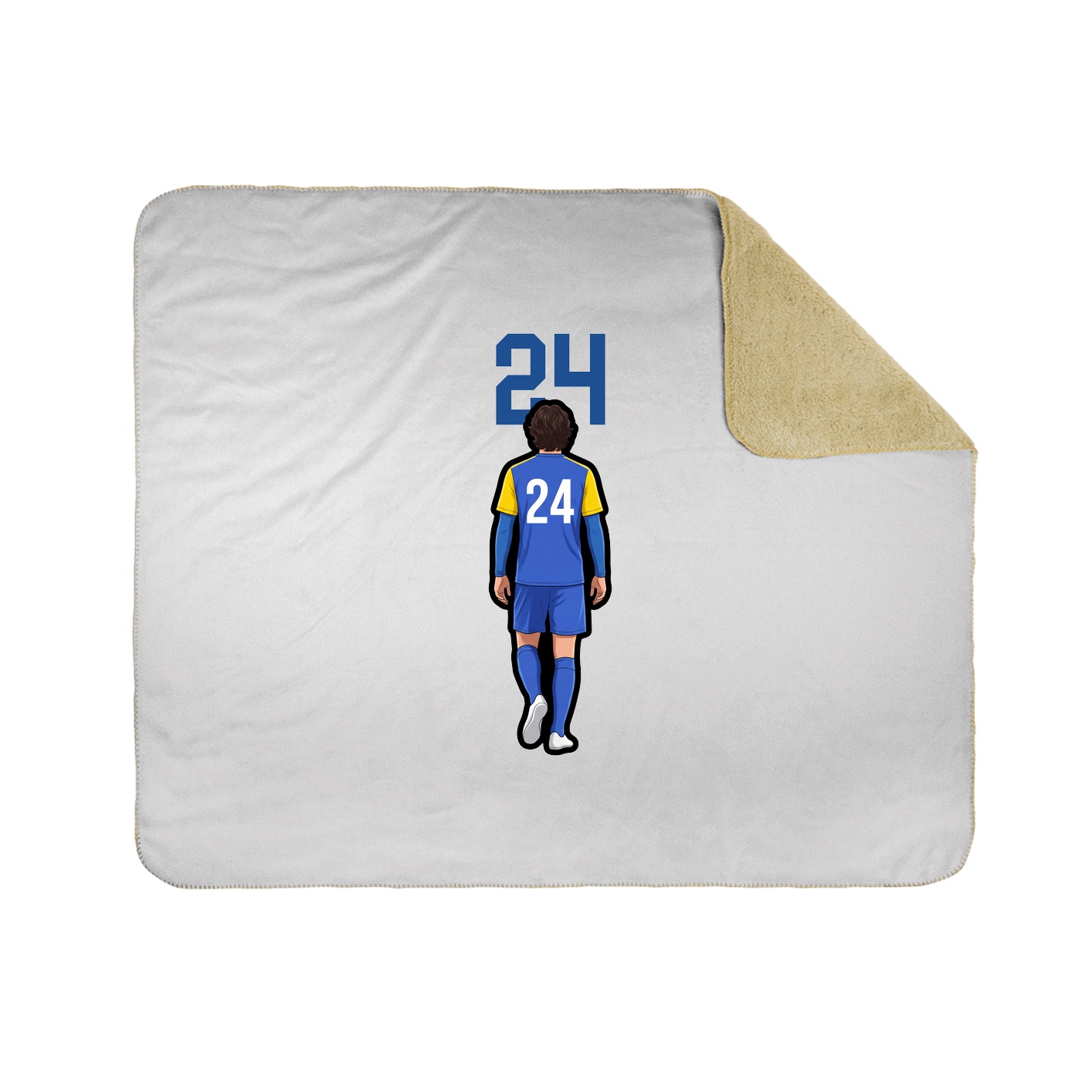 Throw Blanket — Number Top in White