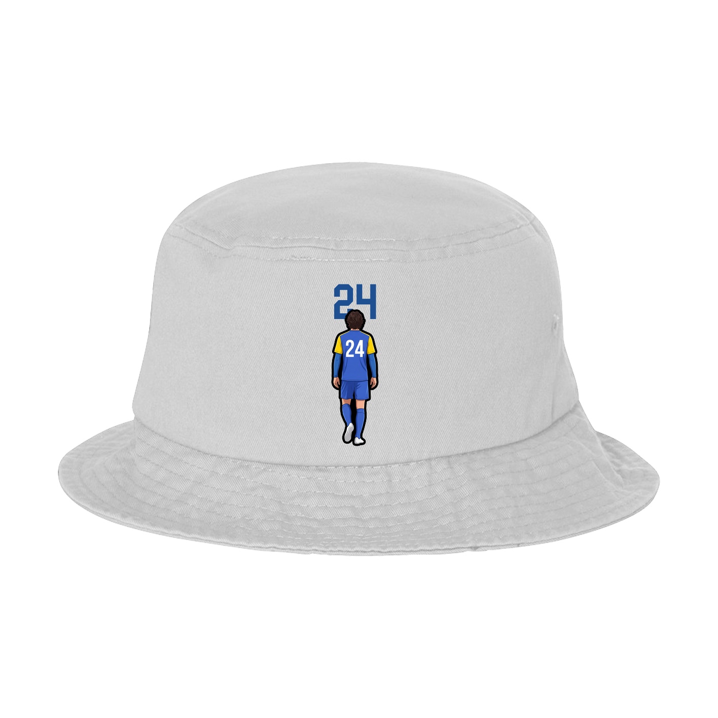 Bucket Cap — Number Top in White