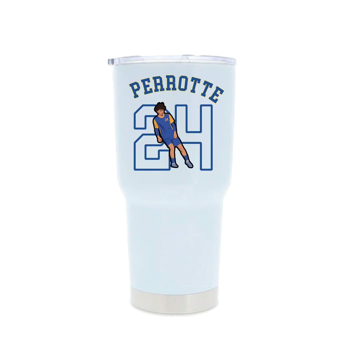 30oz Stainless Steel Tumbler — Shirsey Arch in White