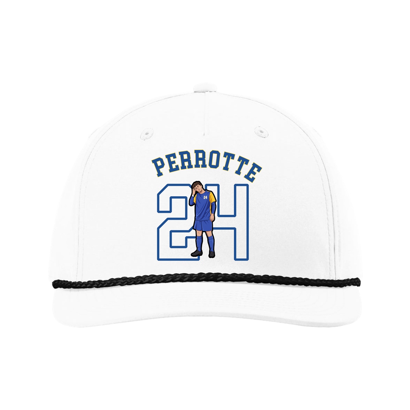 Five-Panel Classic Rope Cap — Shirsey Arch in White