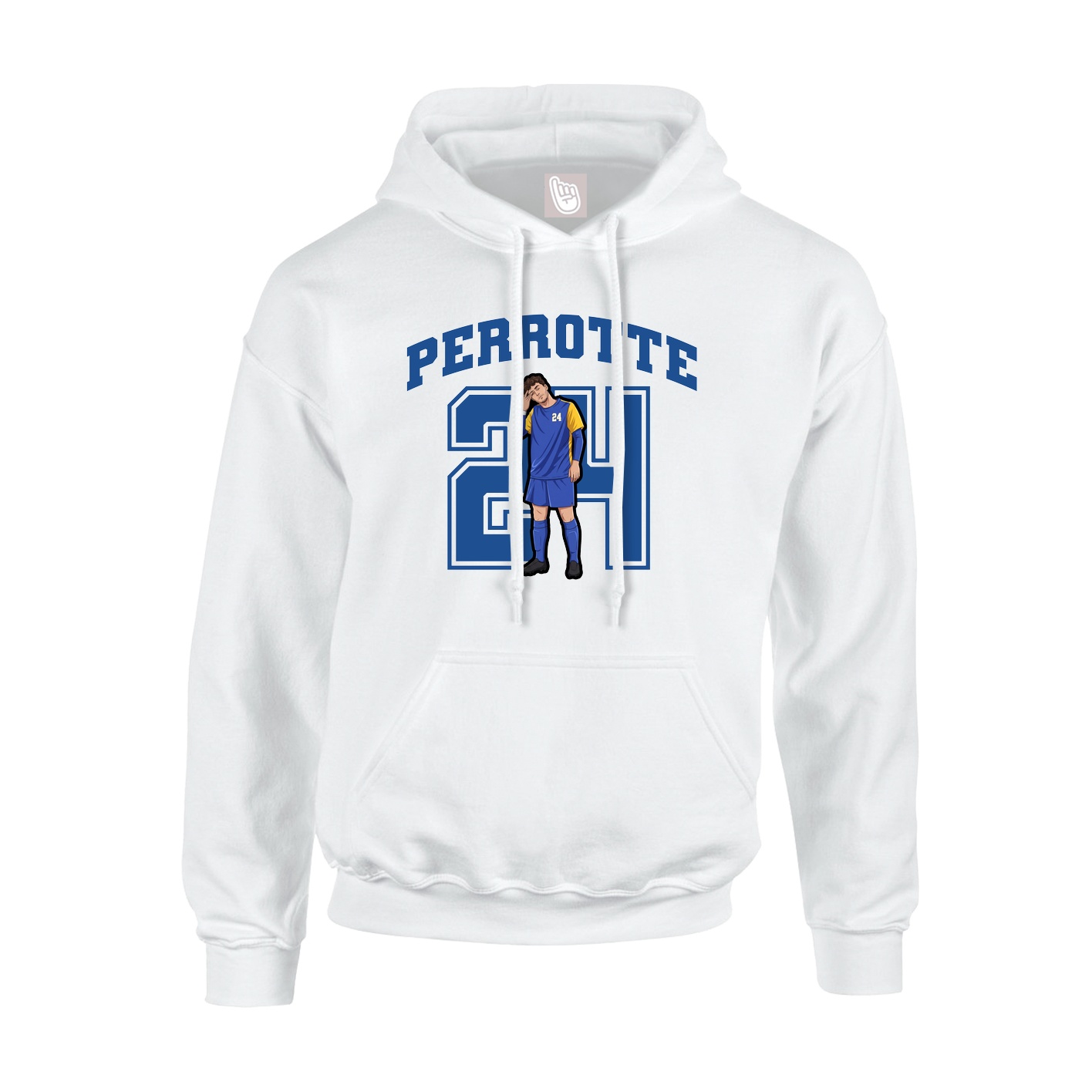 Youth Hoodie — Number in White