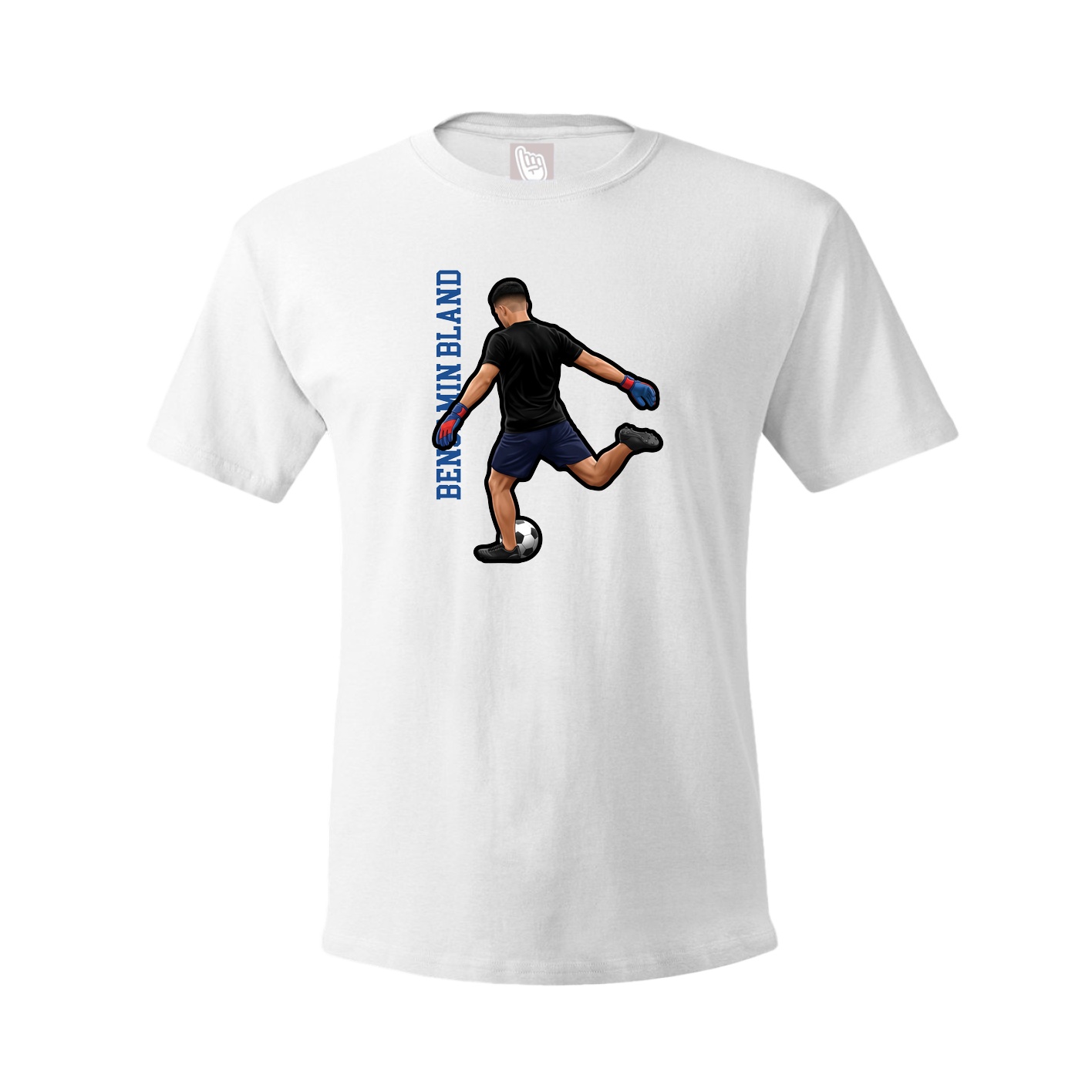 Tee — Name Vertical in White