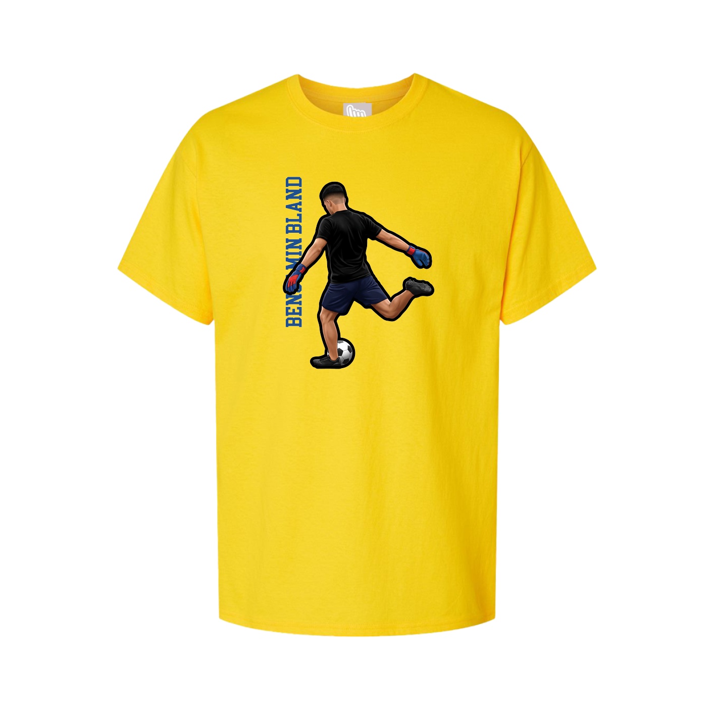 Youth Tee — Name Vertical in Gold