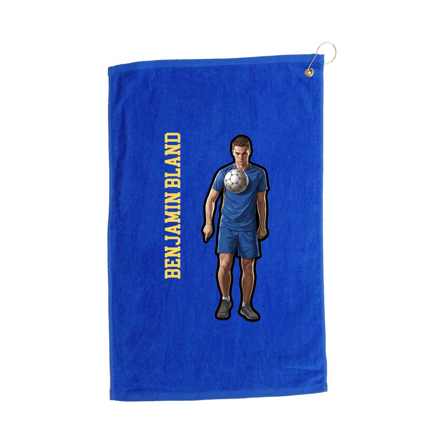 Golf Towel — Name Vertical in Royal