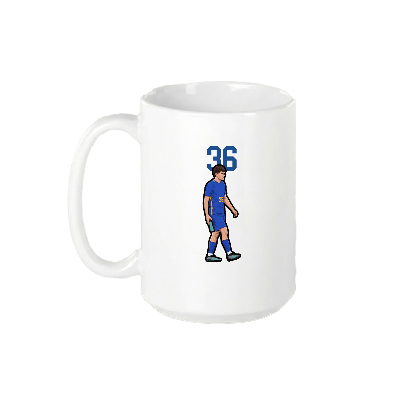 15oz Coffee Mug — Number Top in White