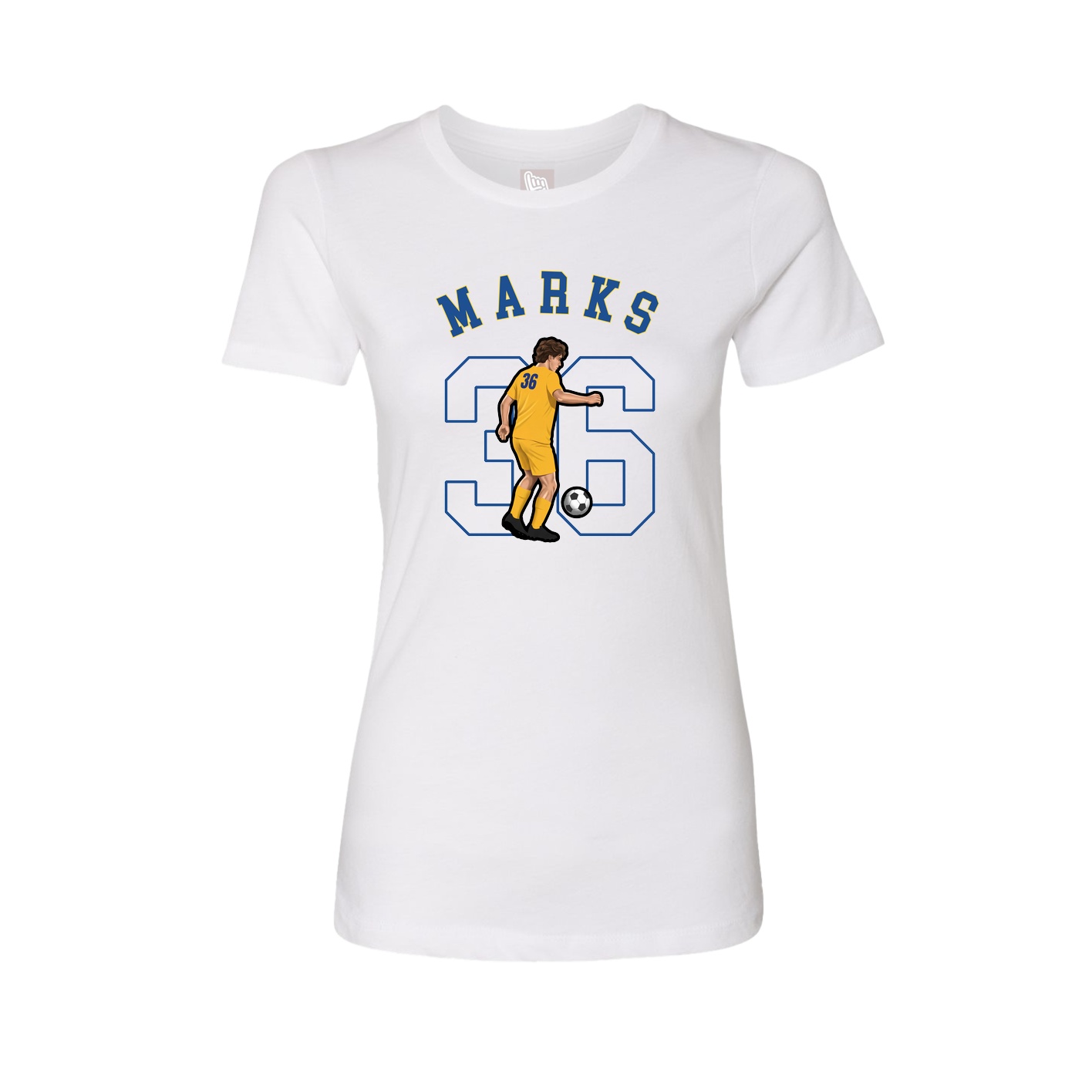 Fitted Women's Tee — Shirsey Arch in White