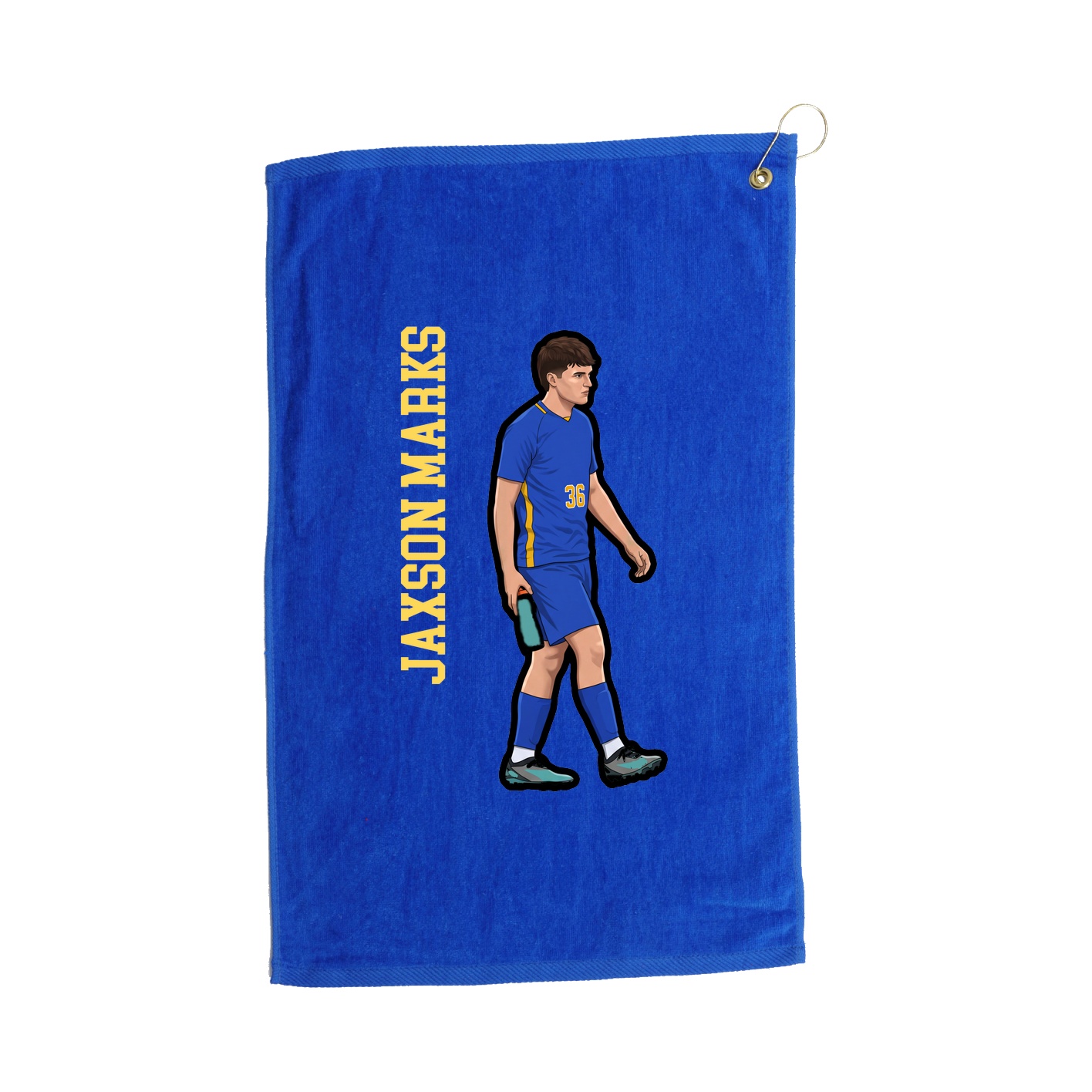 Golf Towel — Name Vertical in Royal