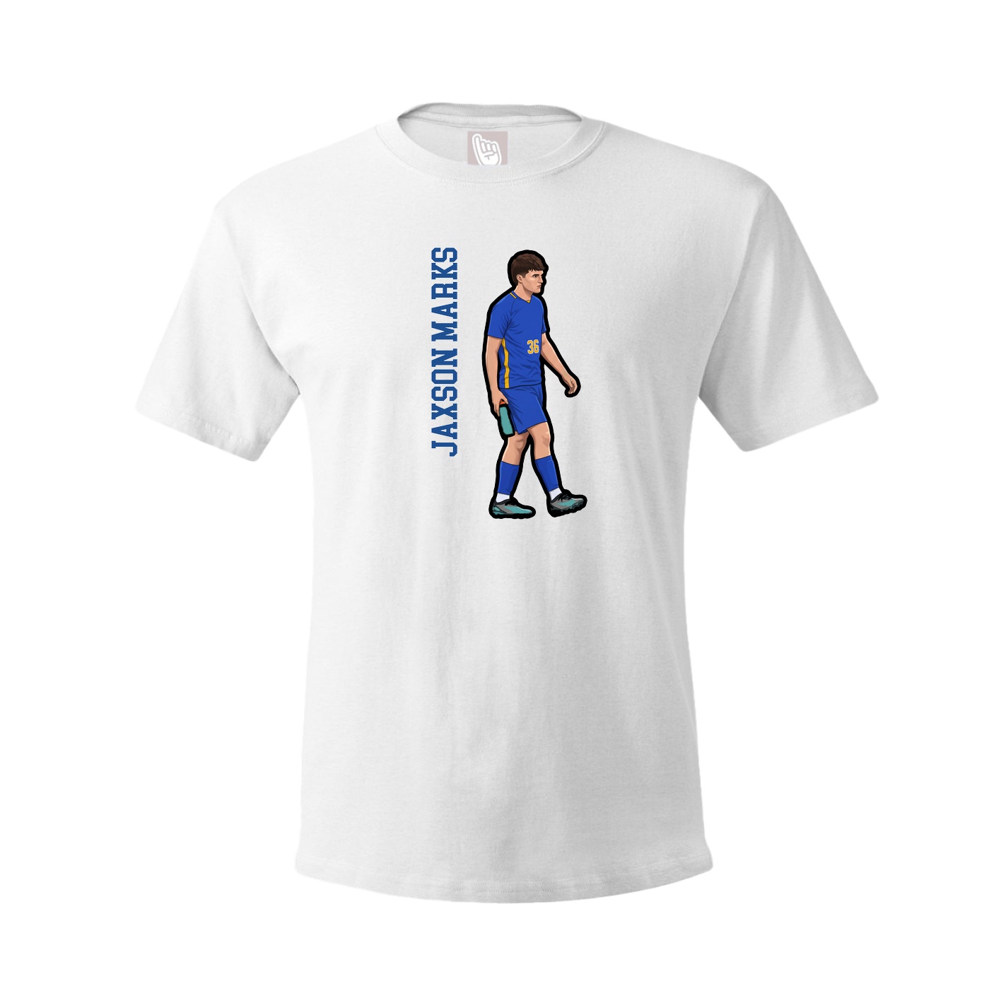 Tee — Name Vertical in White