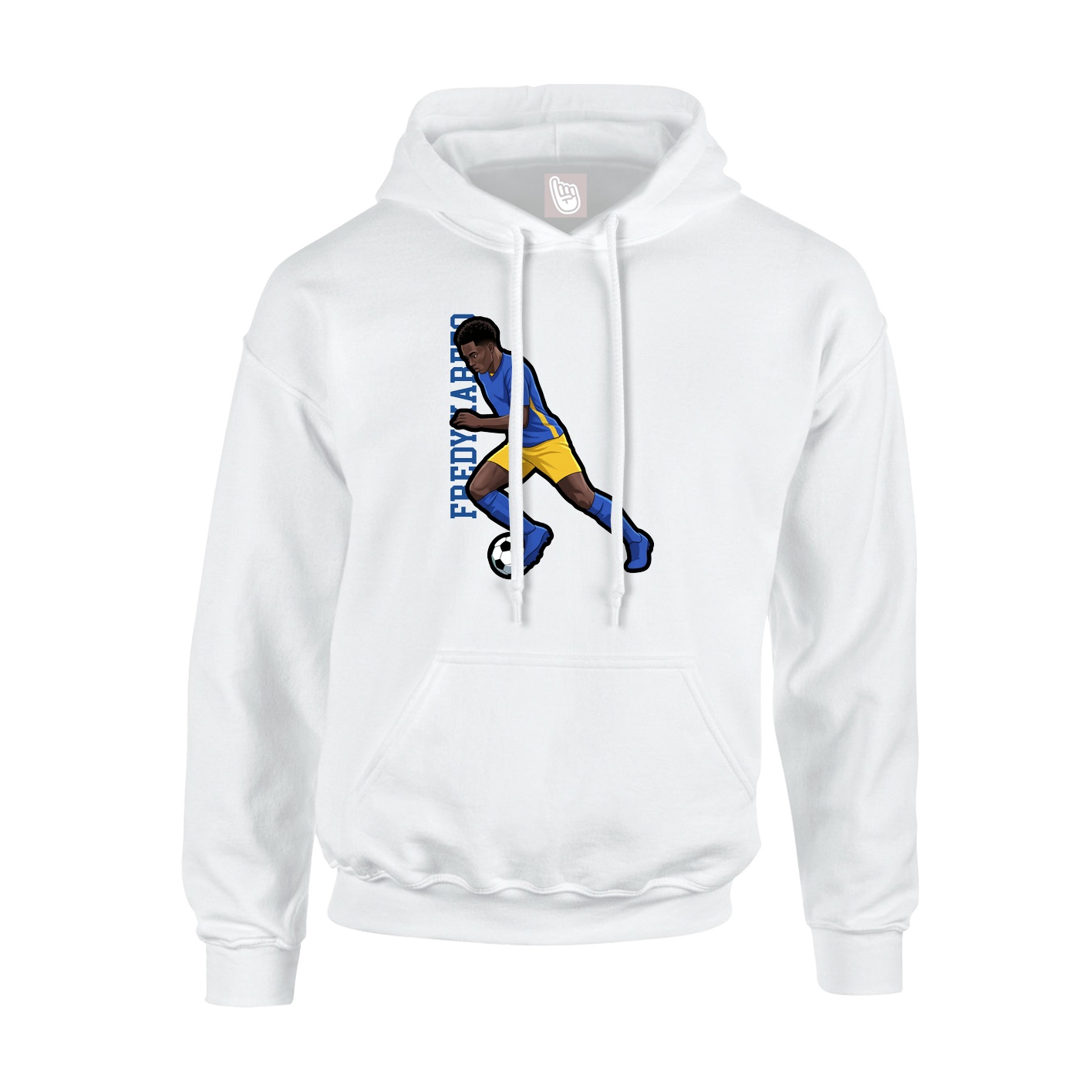 Hoodie — Name Vertical in White