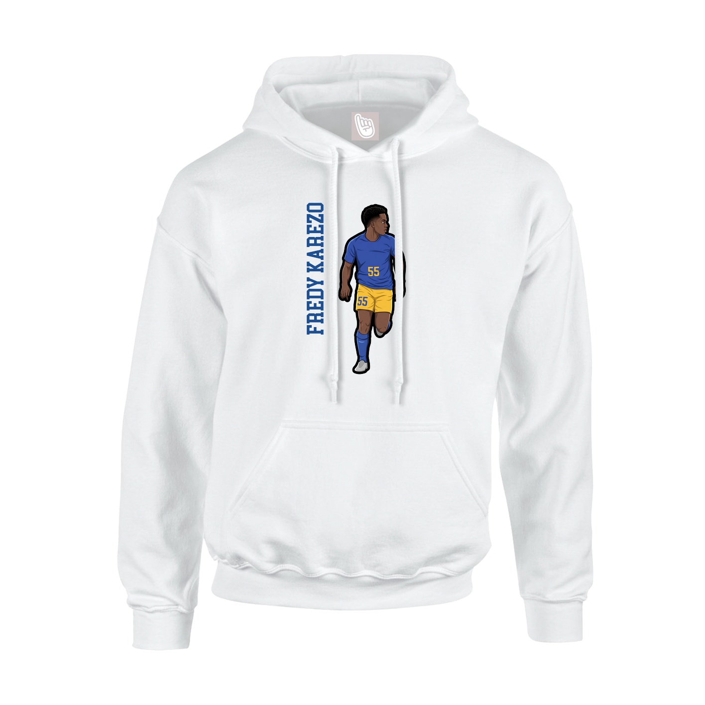 Hoodie — Name Vertical in White