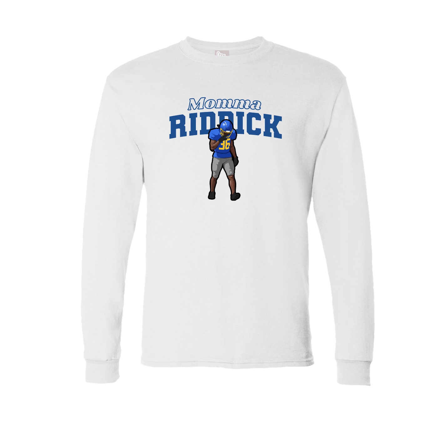Long Sleeve Tee — Mothers Day Block in White