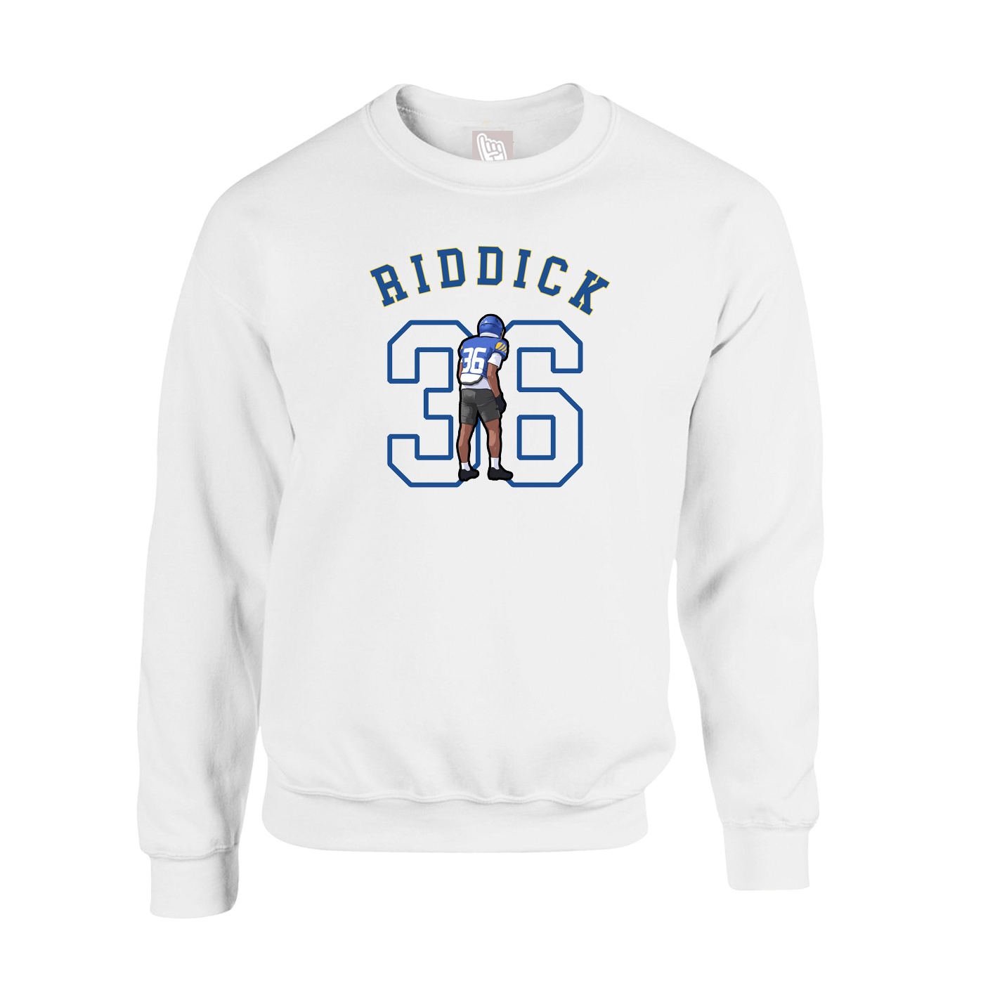 Fleece Crew — Shirsey Arch in White