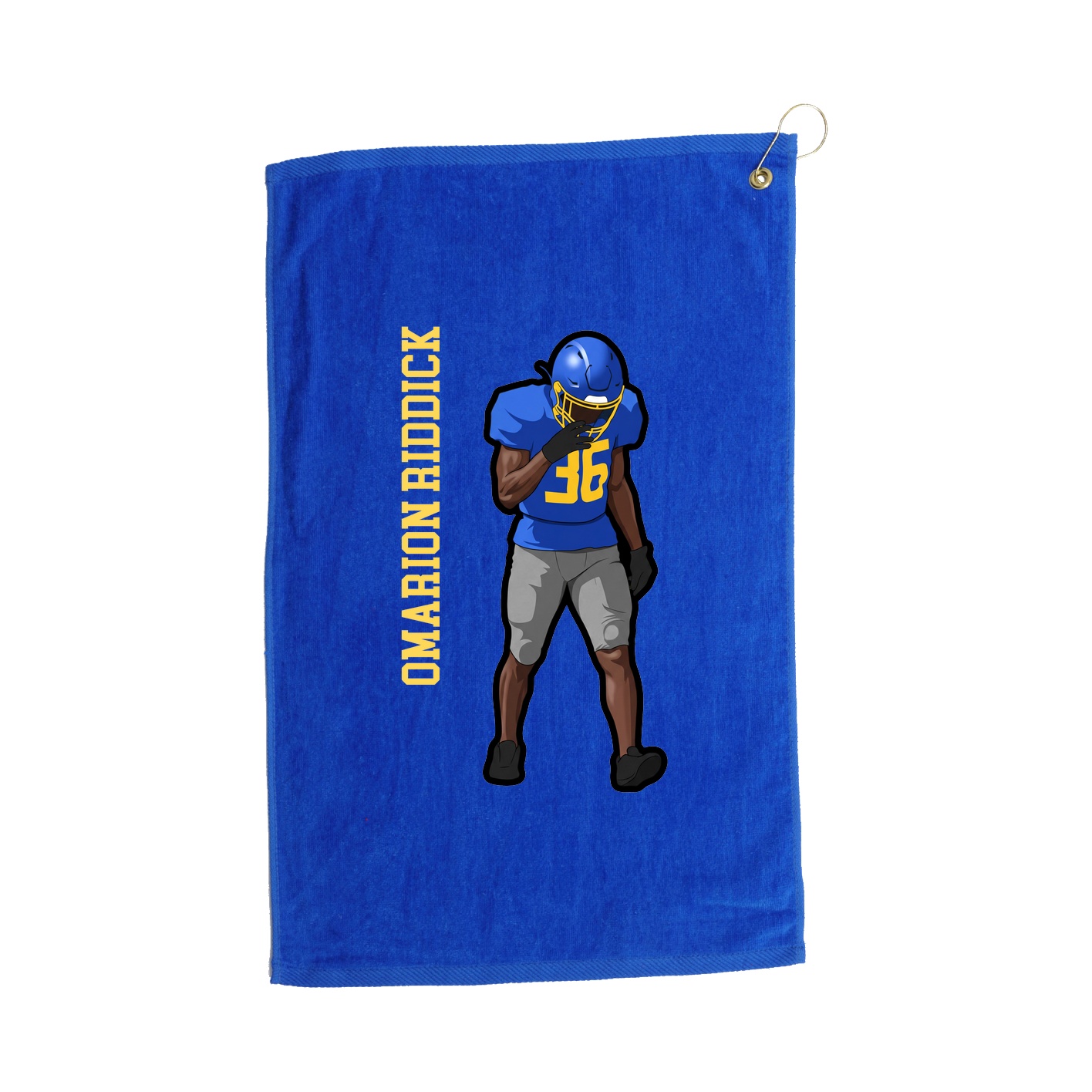 Golf Towel — Name Vertical in Royal