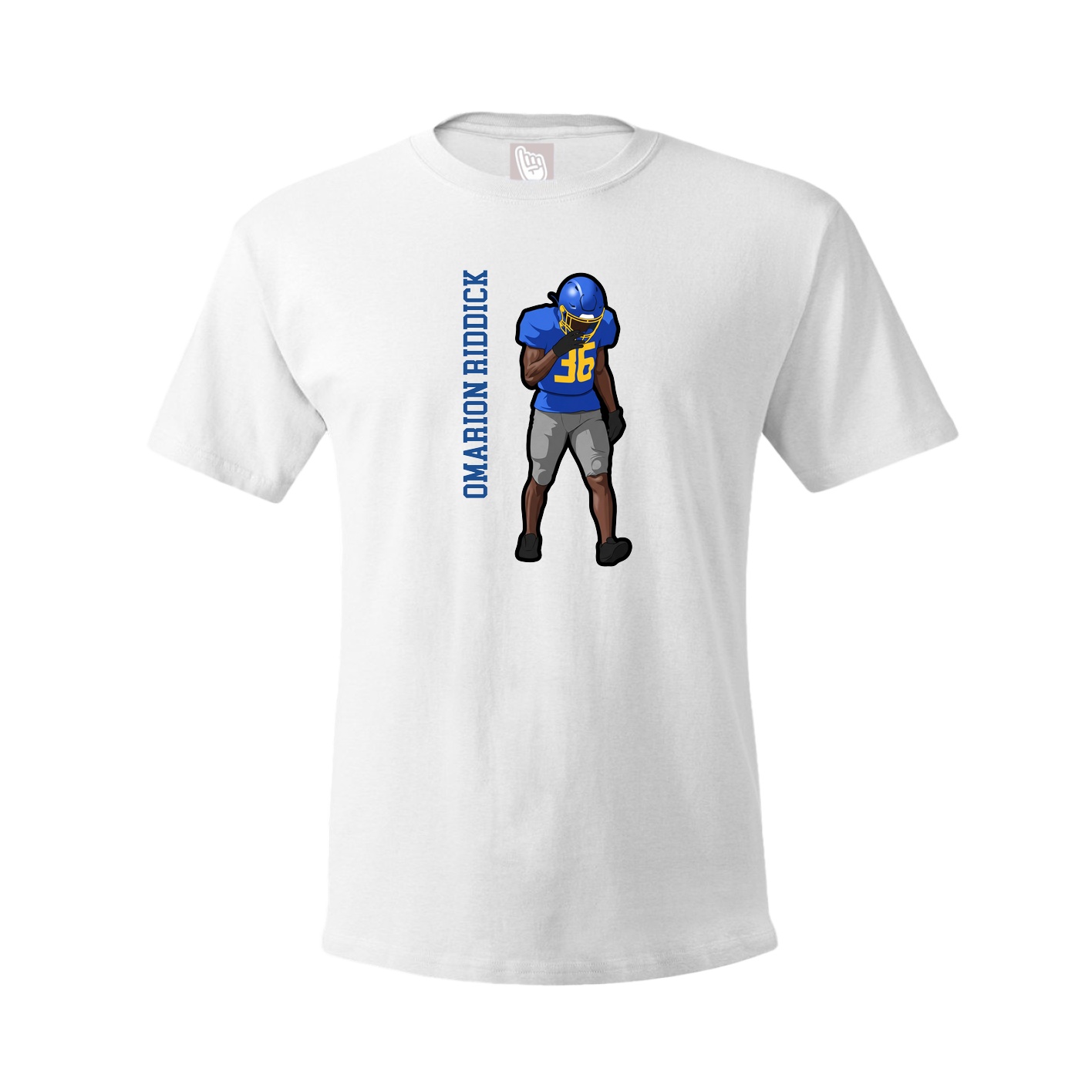 Tee — Name Vertical in White