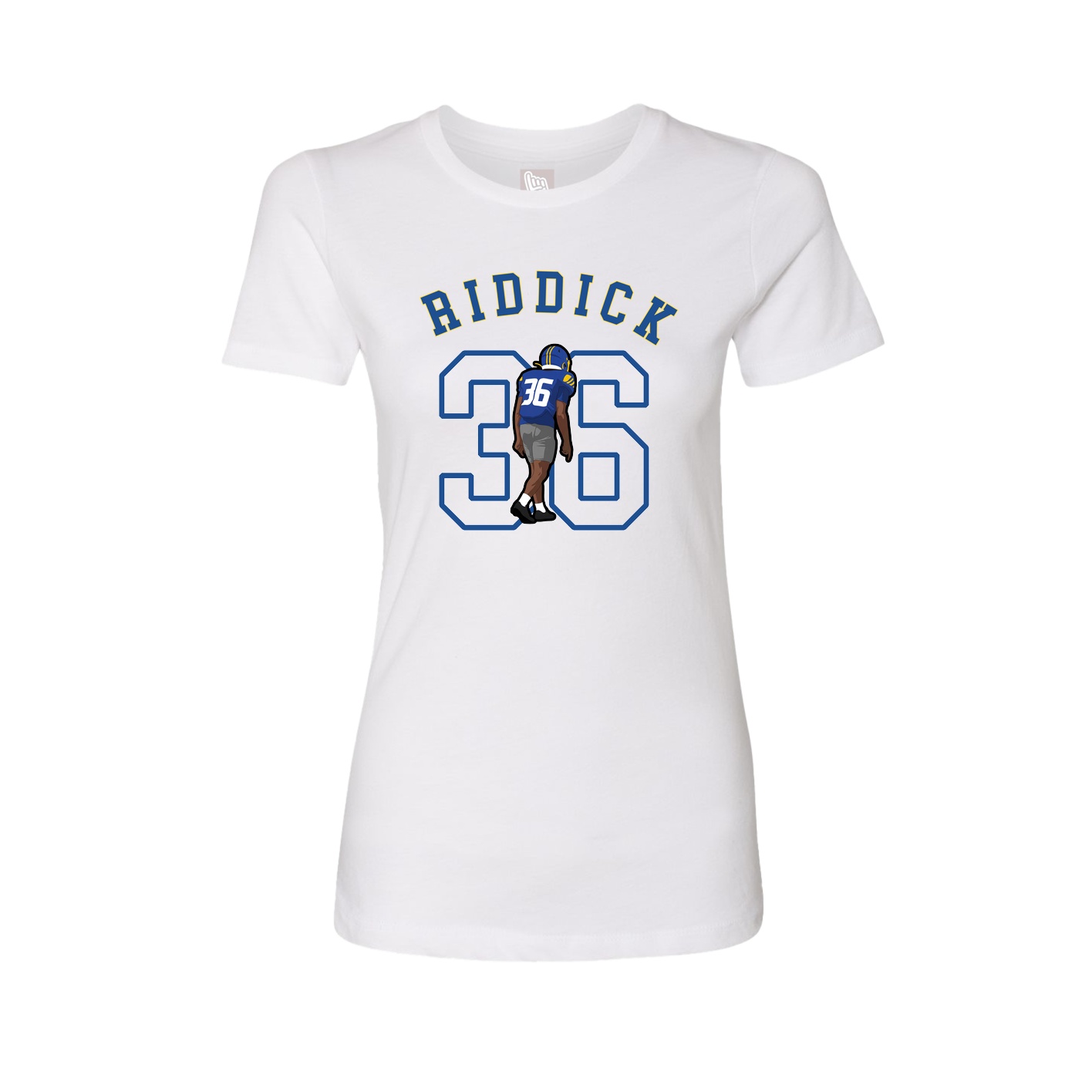 Fitted Women's Tee — Shirsey Arch in White