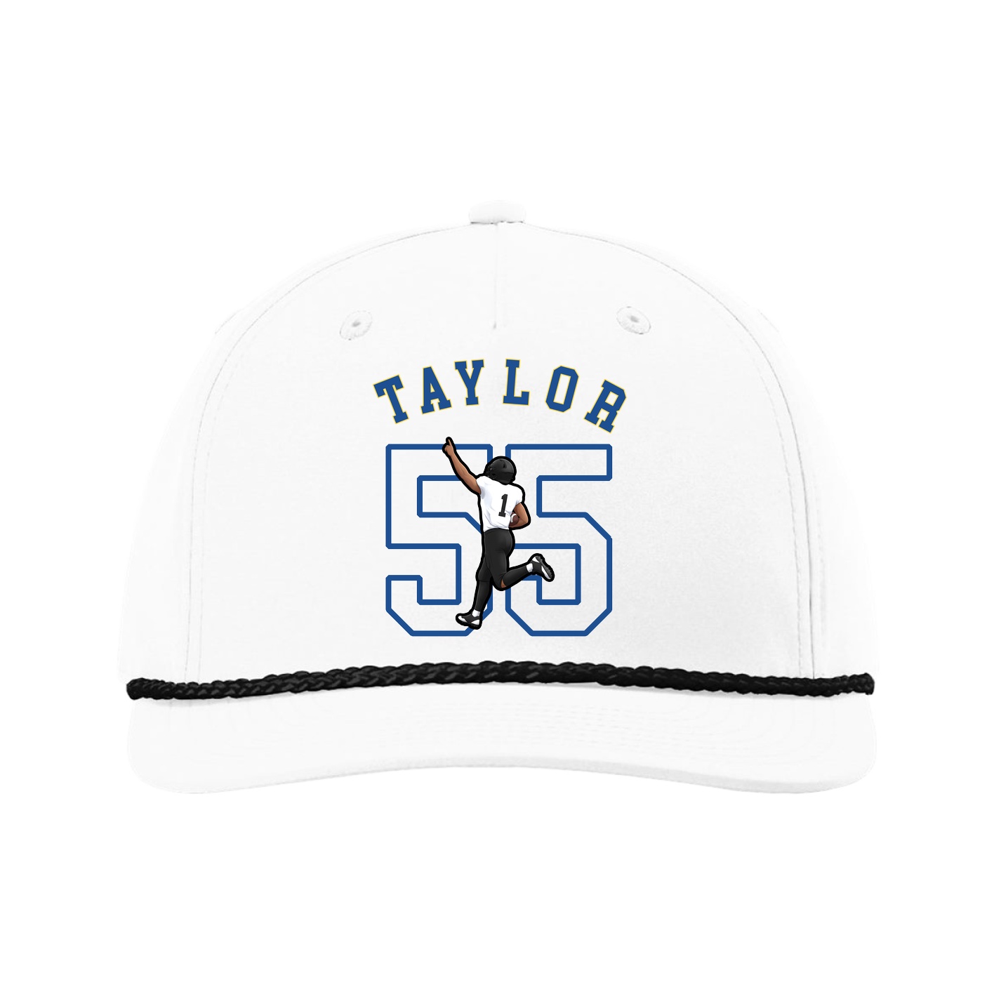 Five-Panel Classic Rope Cap — Shirsey Arch in White