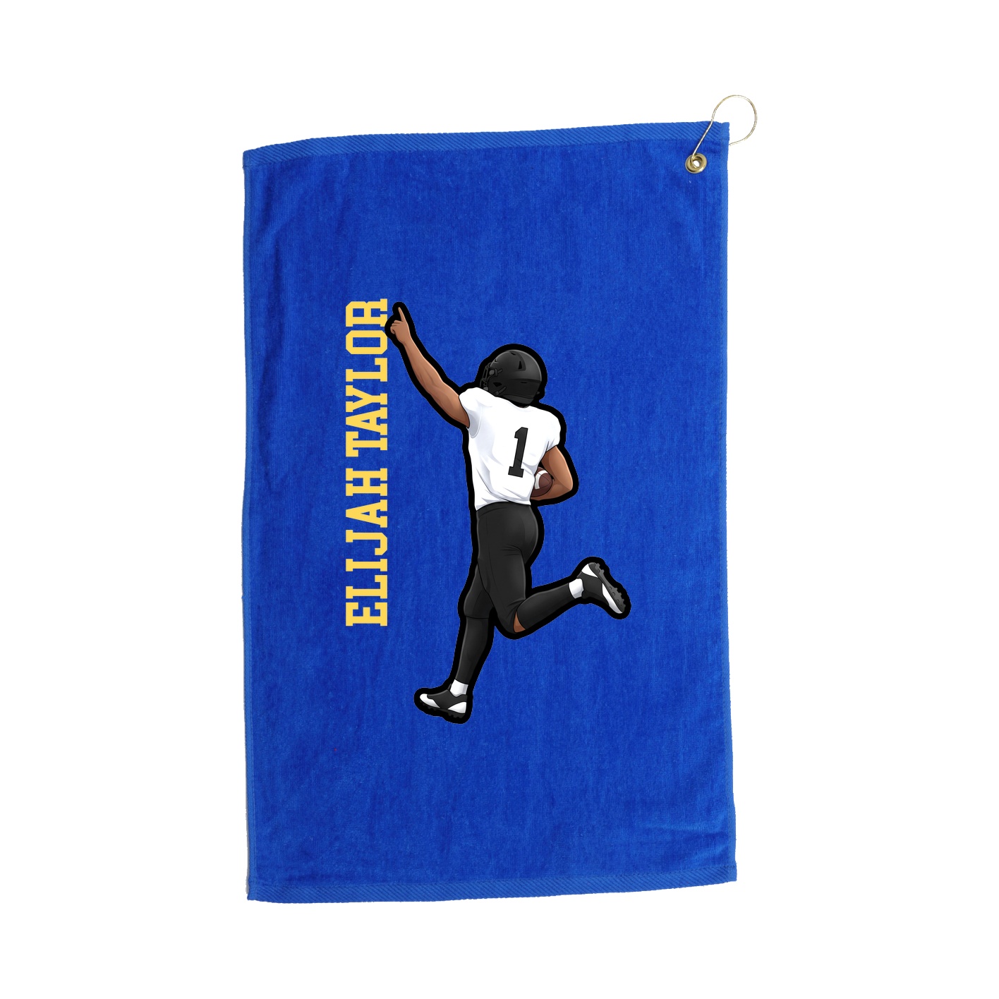 Golf Towel — Name Vertical in Royal