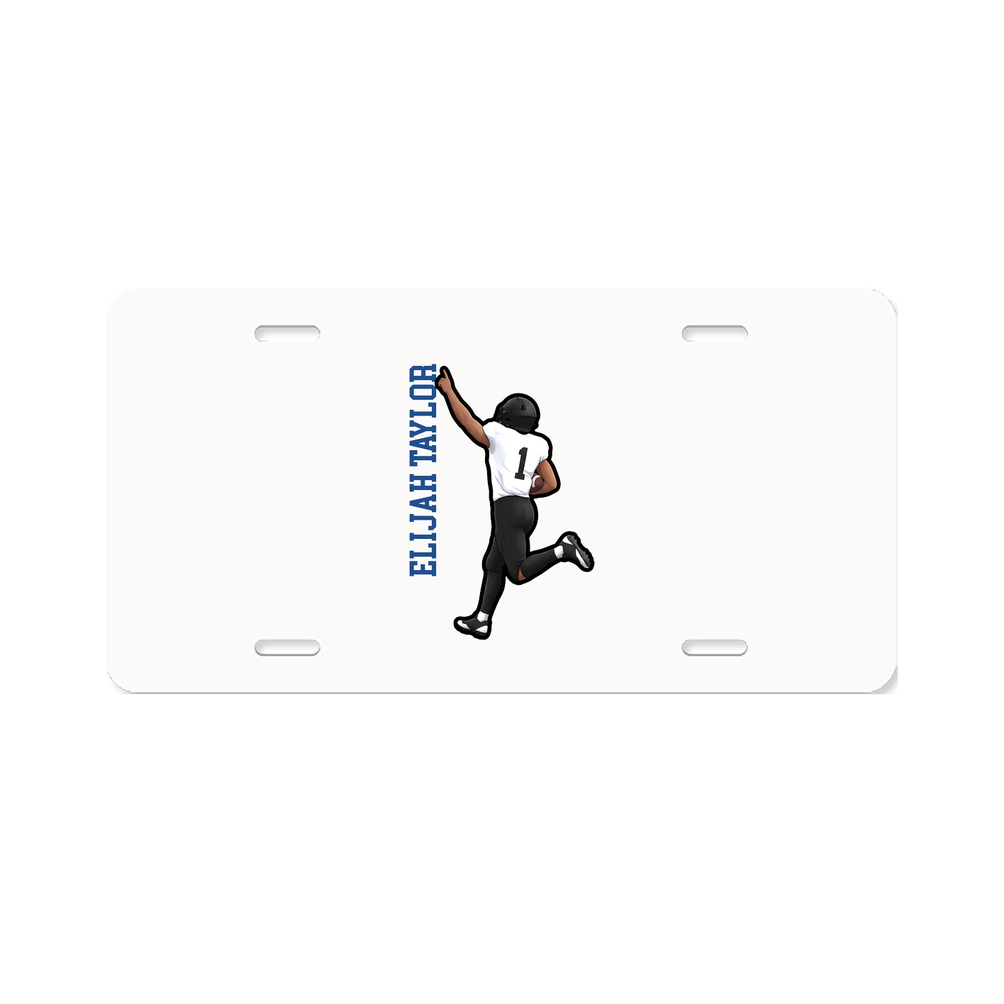 License Plate — Name Vertical in Classic