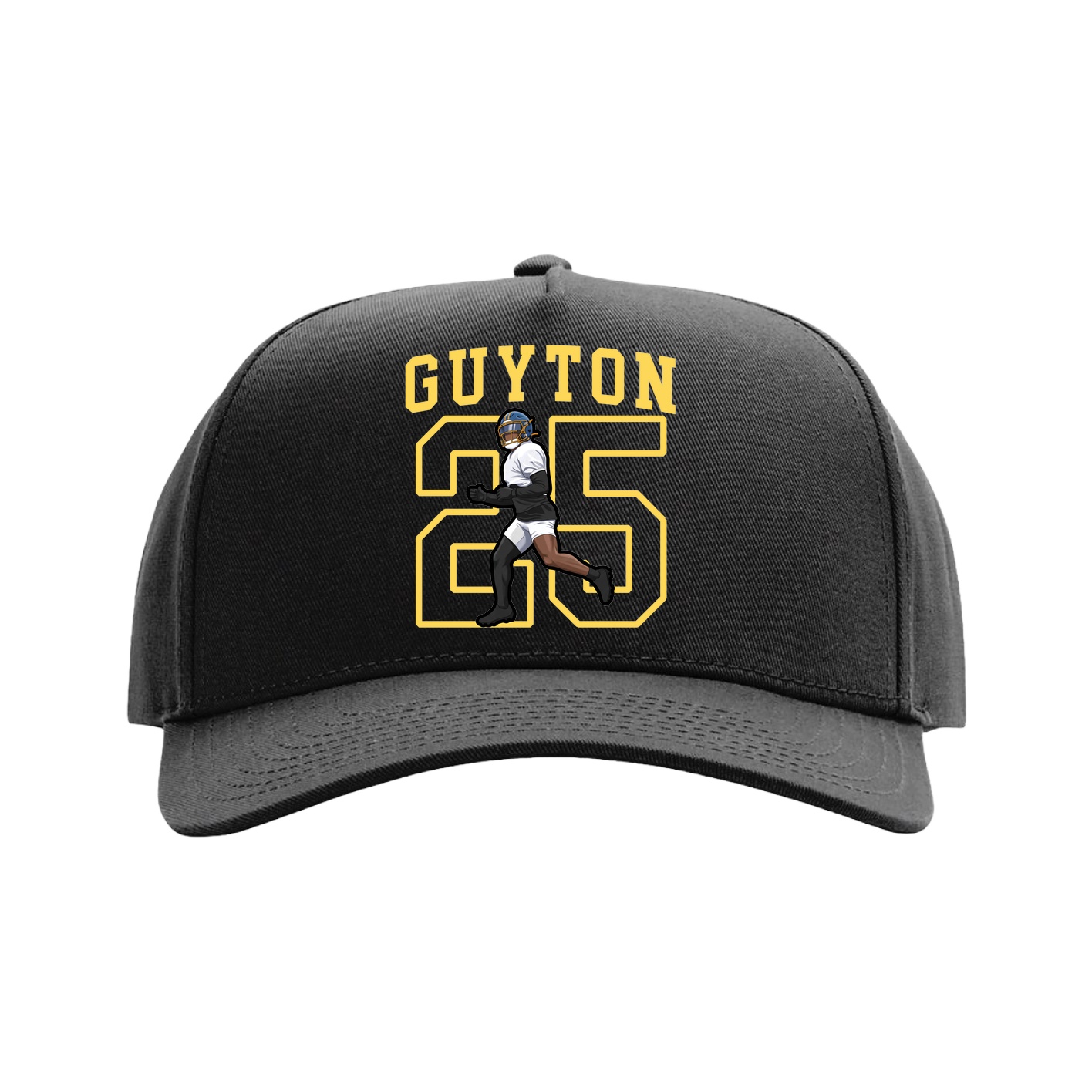 Full Fabric Five-Panel Champ Cap — Shirsey in Black