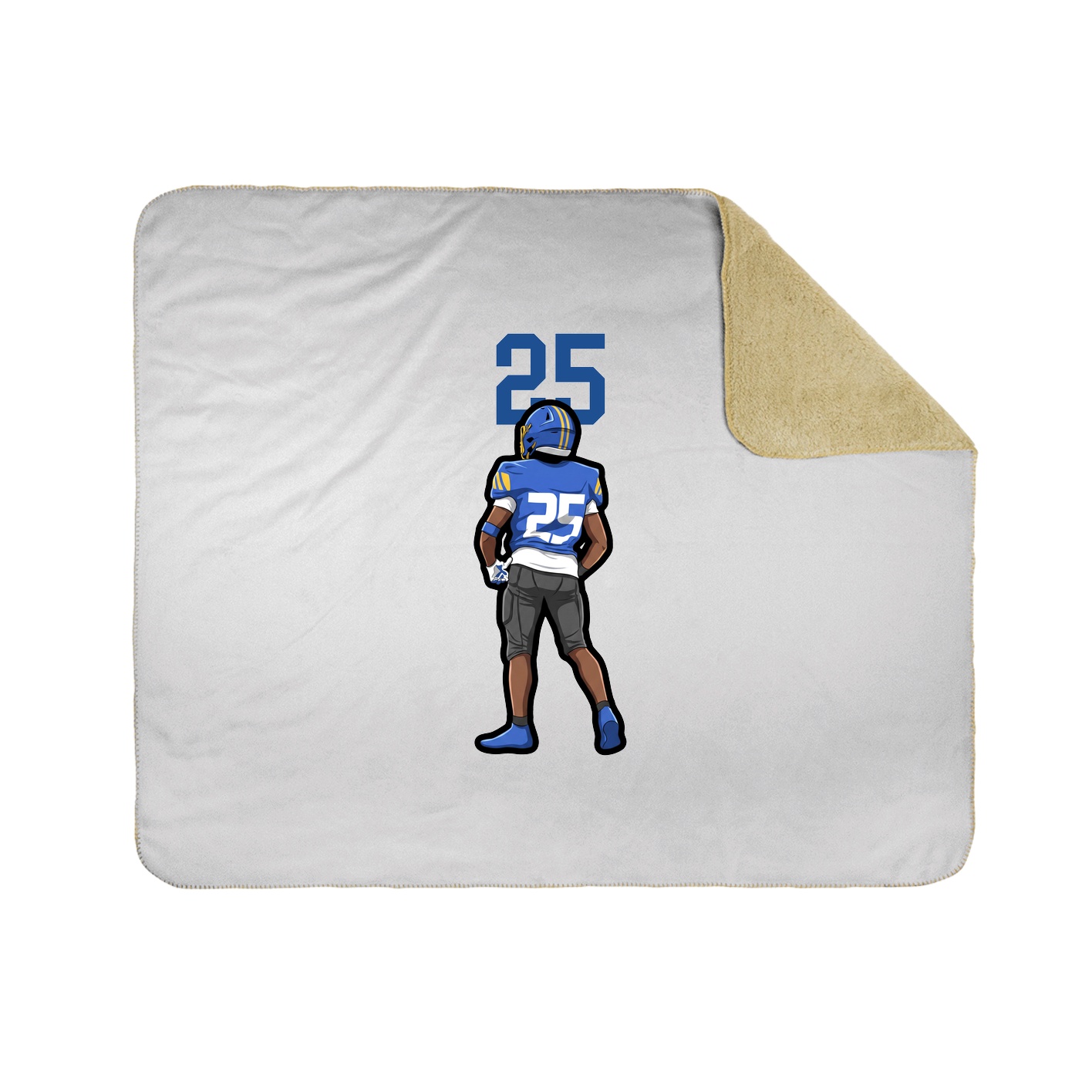 Throw Blanket — Number Top in White