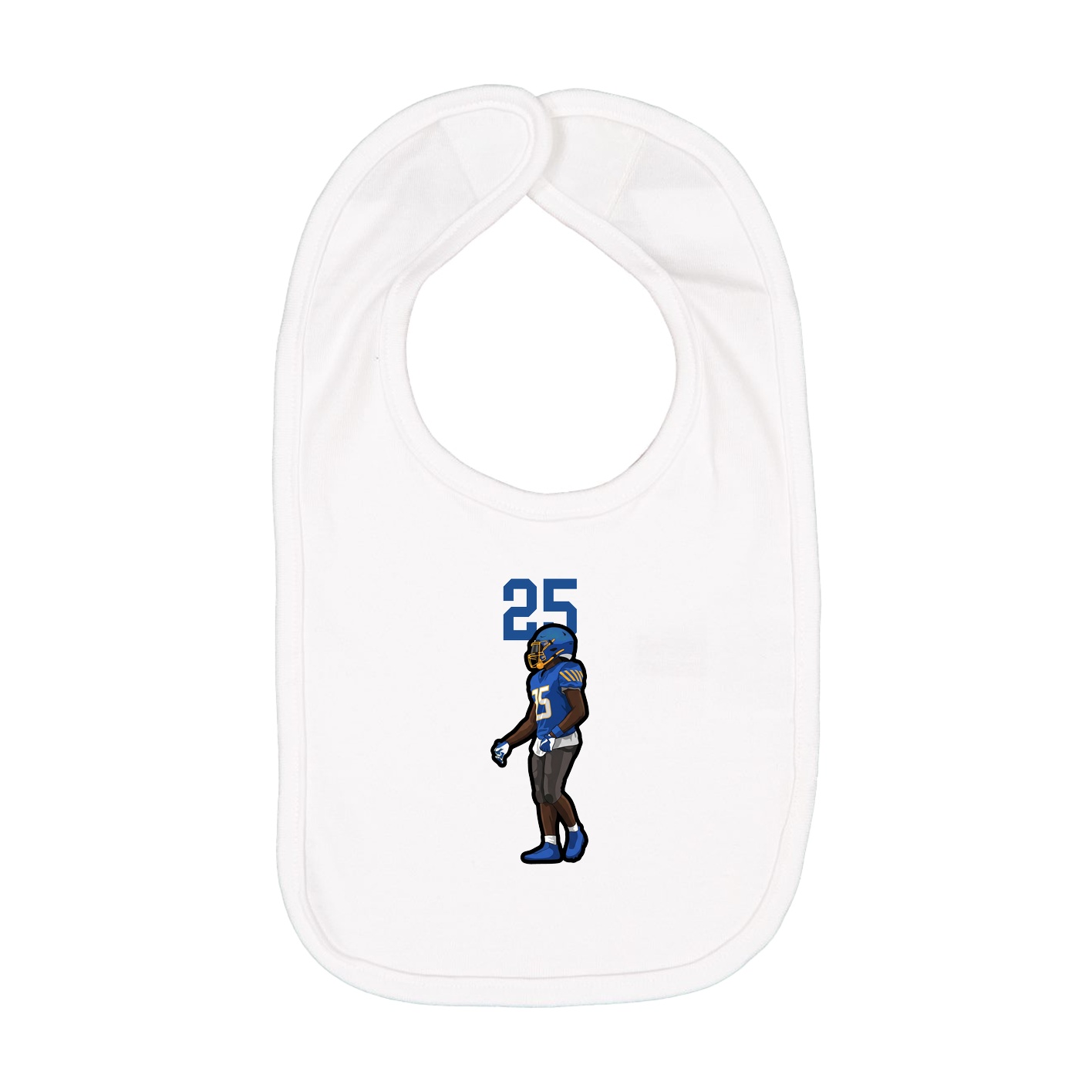 Infant Bib — Number Top in White