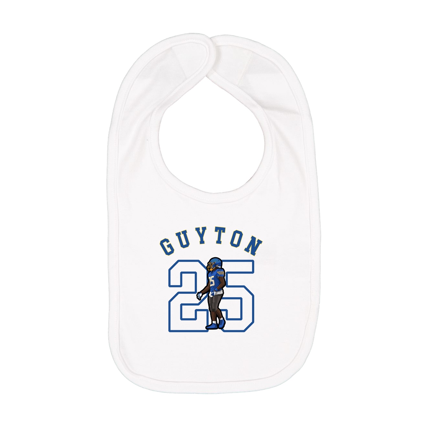 Infant Bib — Shirsey Arch in White