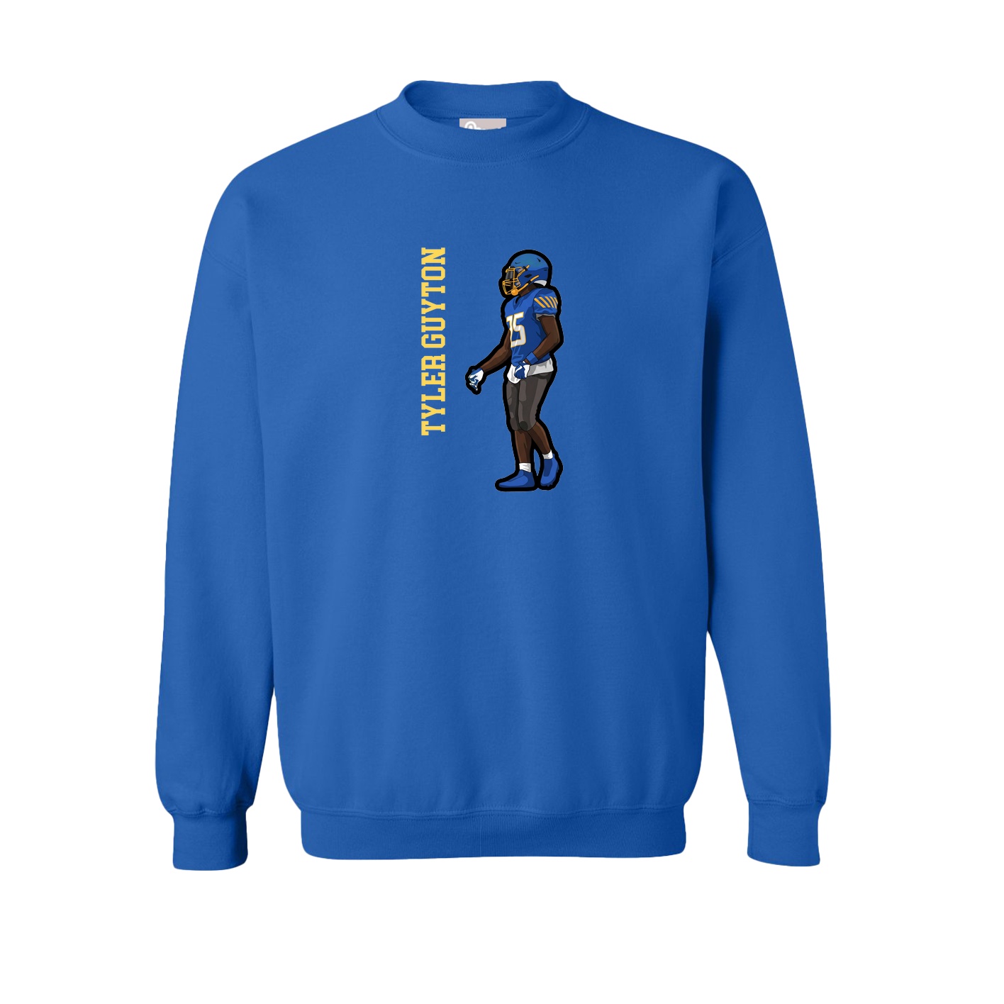 Fleece Crew — Name Vertical in Royal