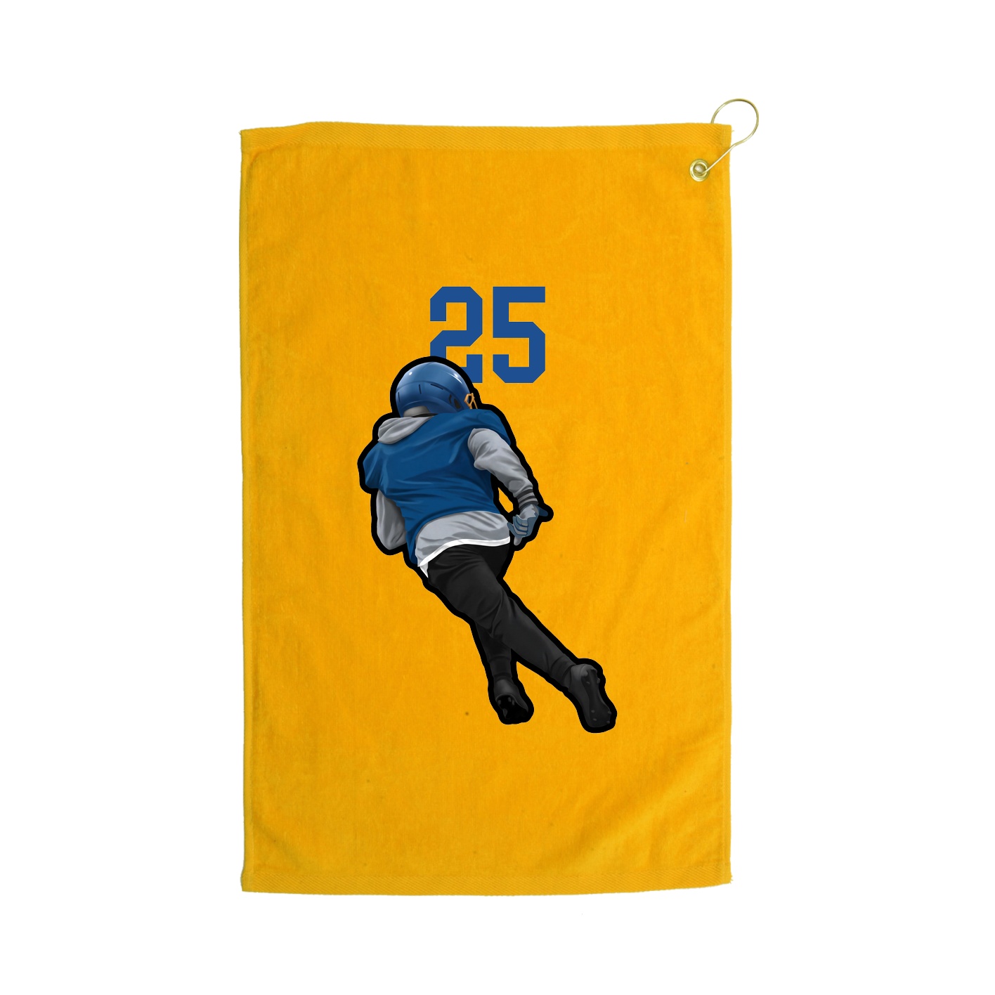 Golf Towel — Number Top in Gold