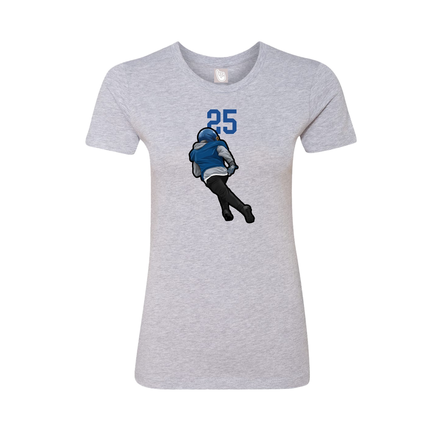 Womens Tee — Number Top in Grey