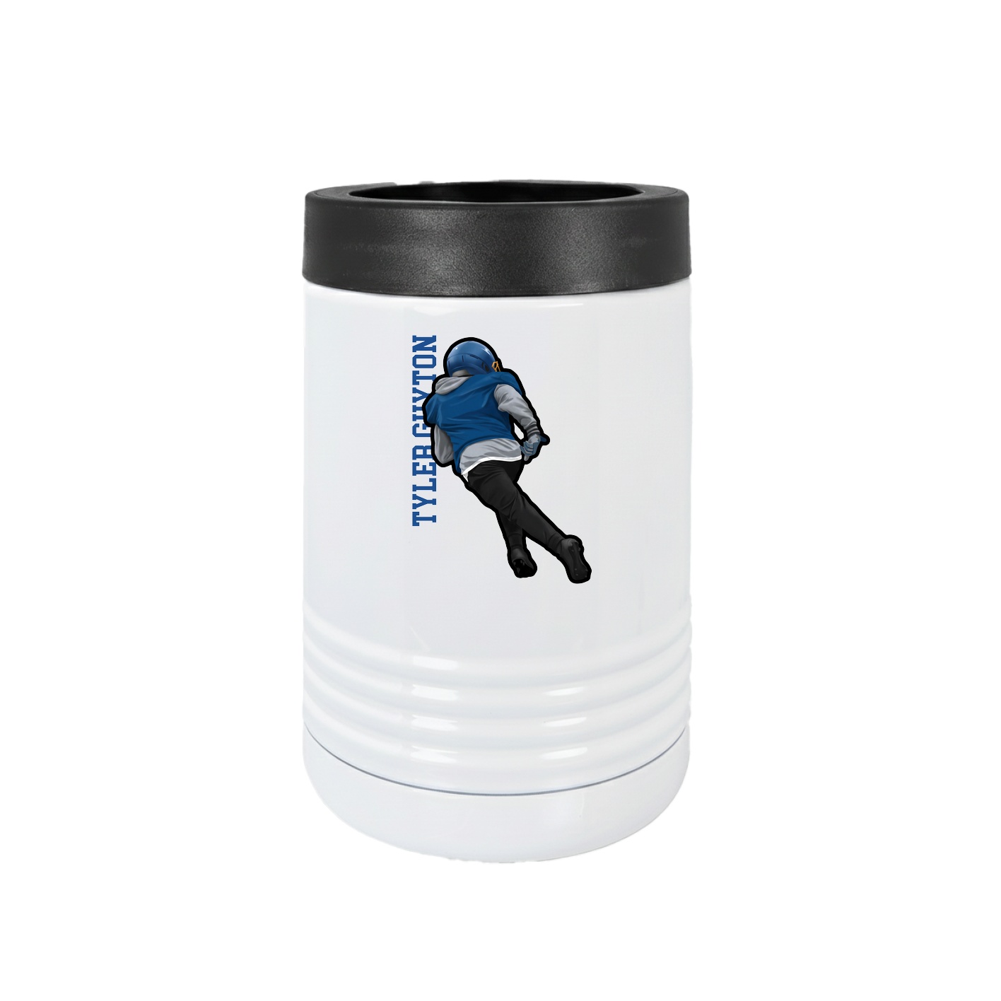 Beverage Holder — Name Vertical in White