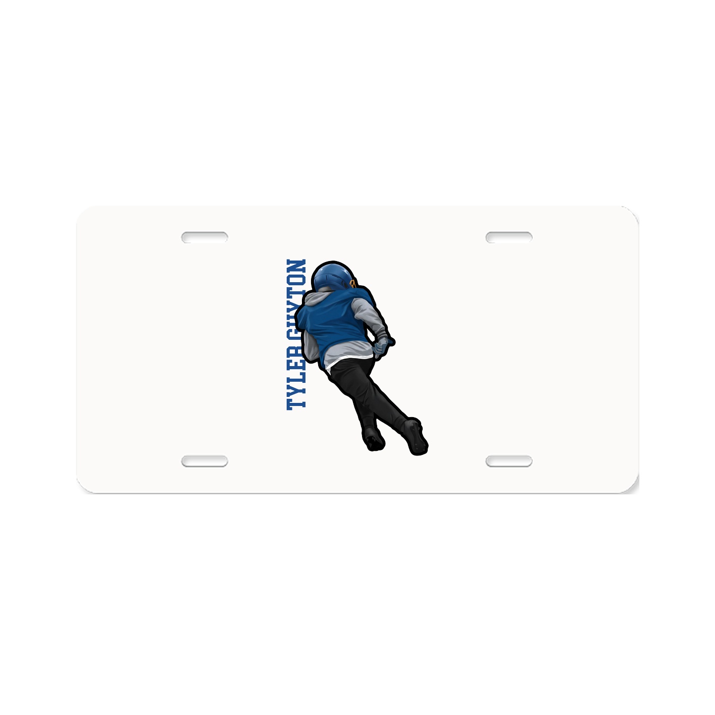 License Plate — Name Vertical in Classic