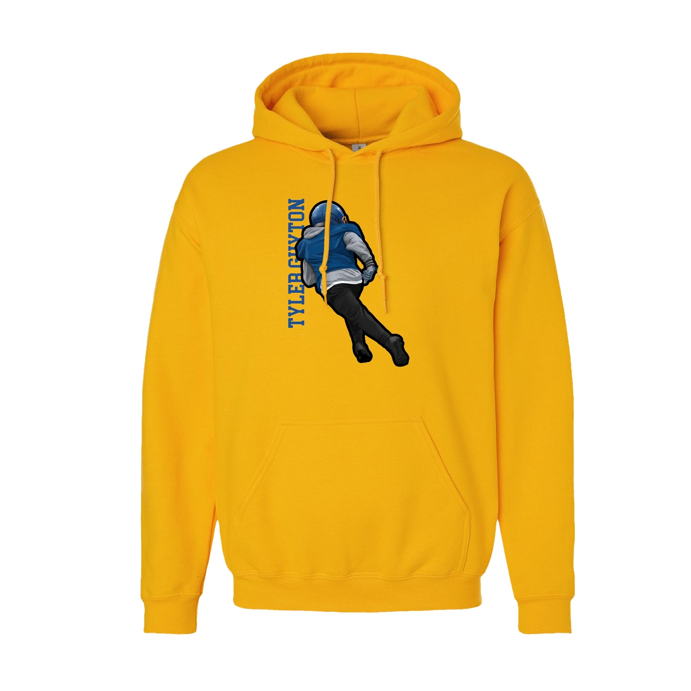 Hoodie — Name Vertical in Gold