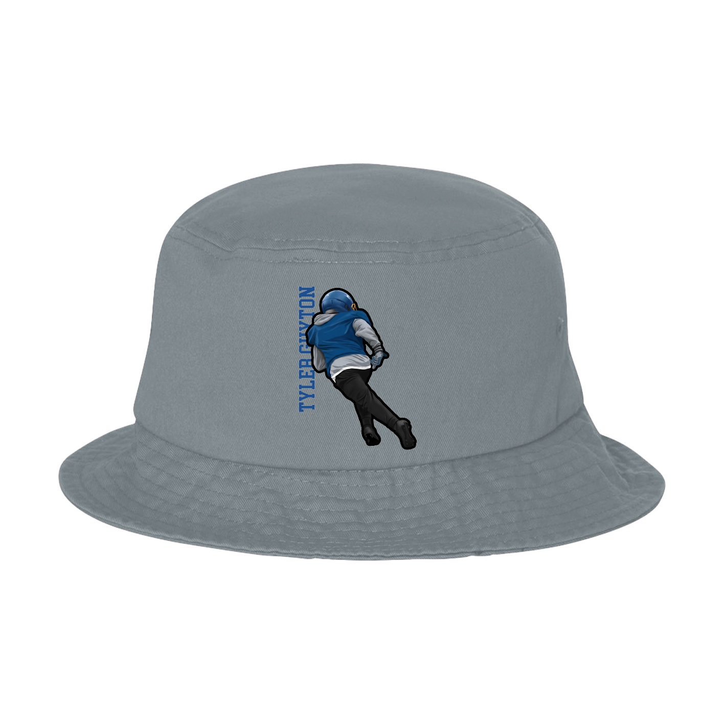 Bucket Cap — Name Vertical in Grey
