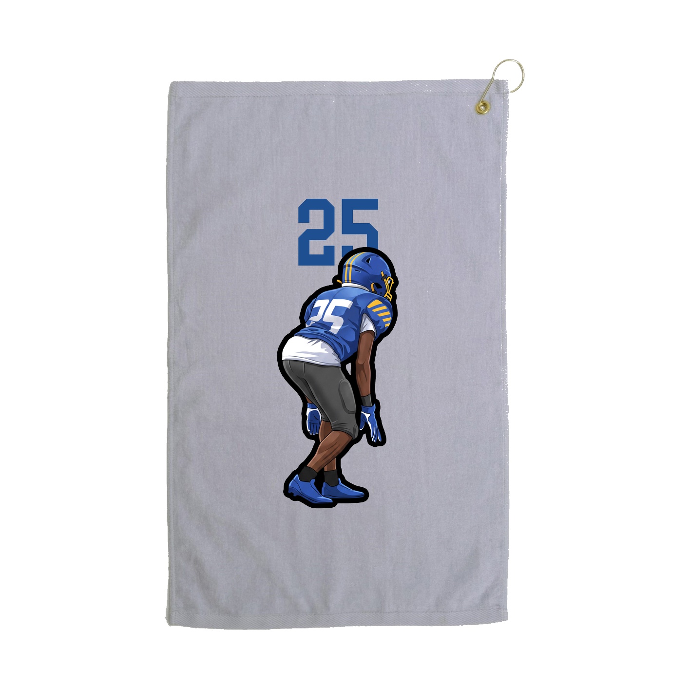Golf Towel — Number Top in Grey