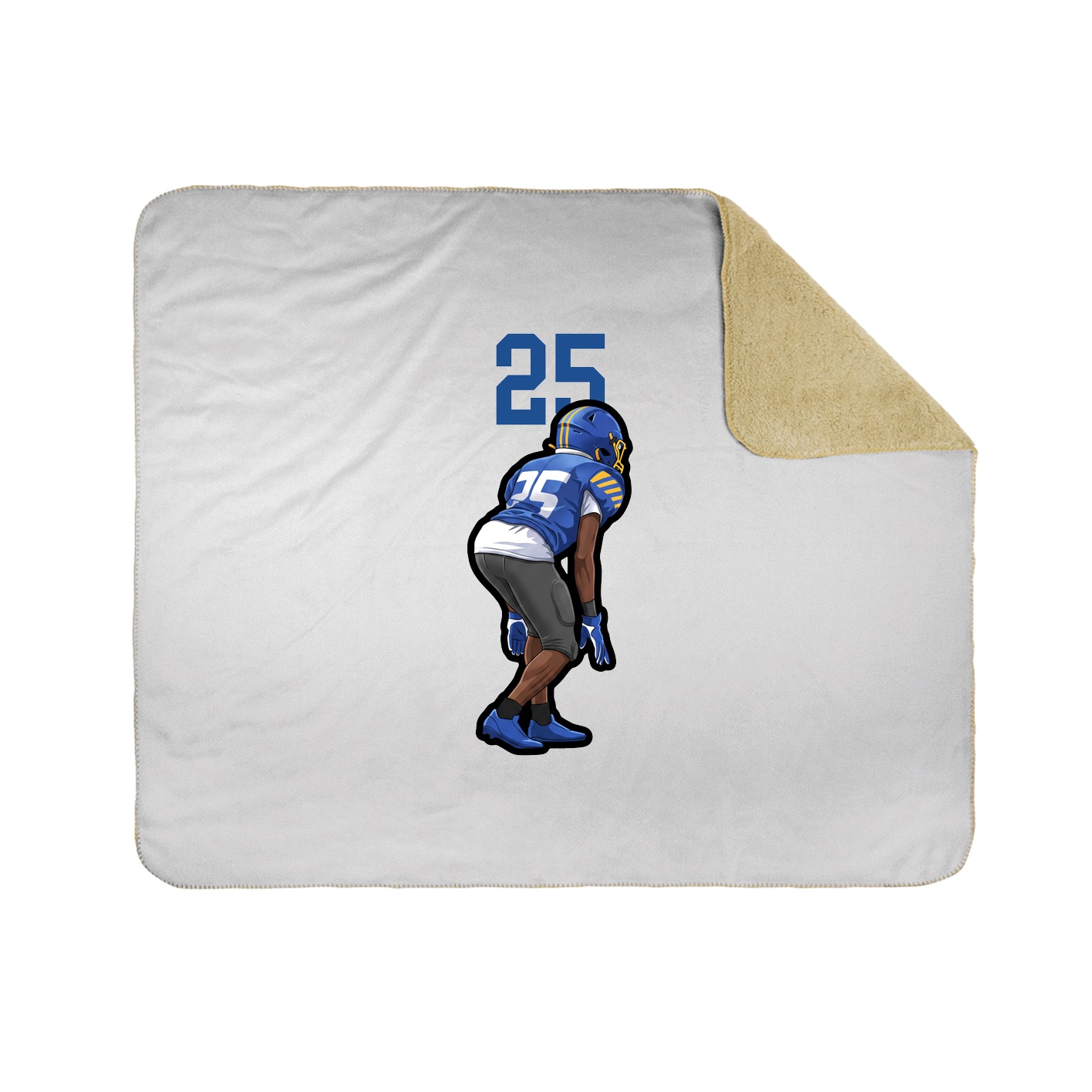 Throw Blanket — Number Top in White