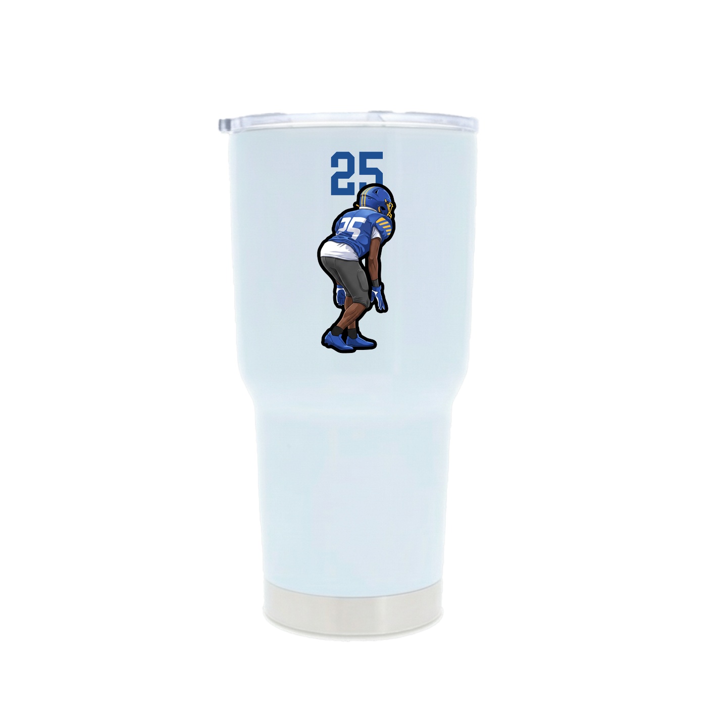 30oz Stainless Steel Tumbler — Number Top in White