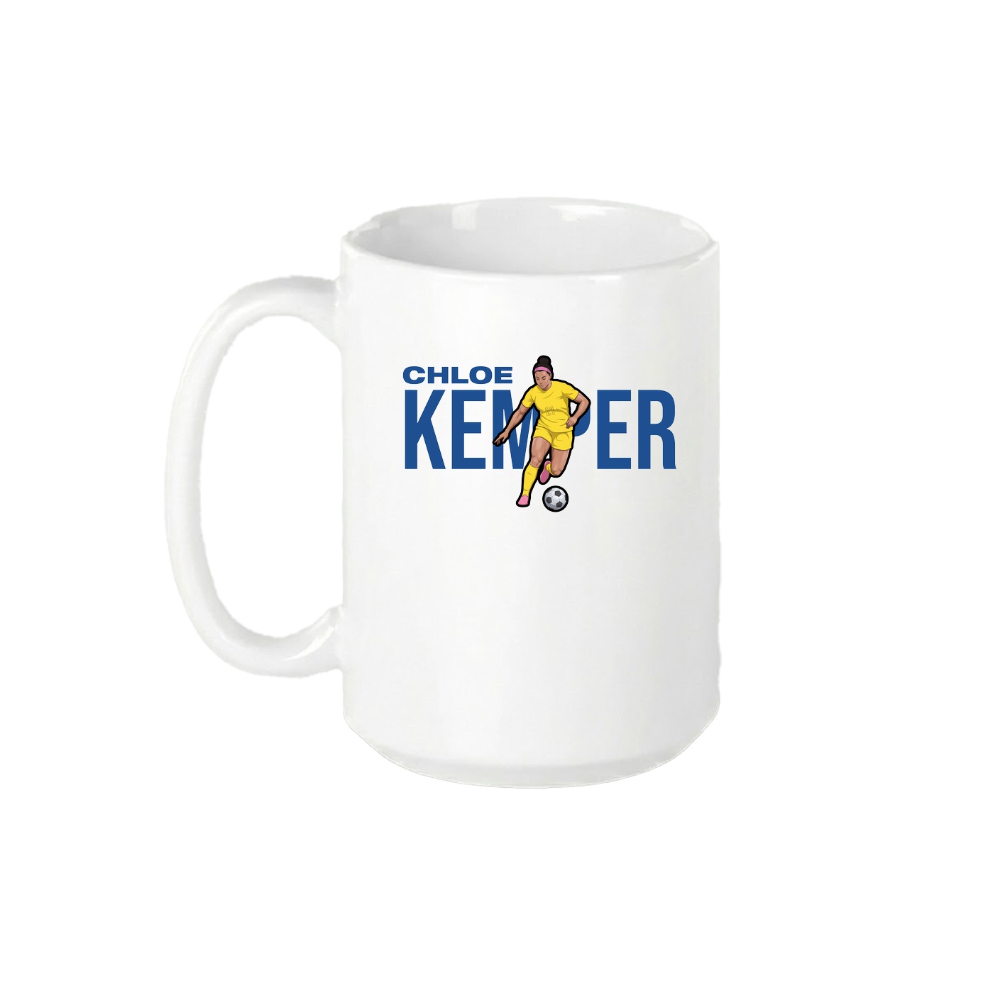 15oz Coffee Mug — Player Name in White
