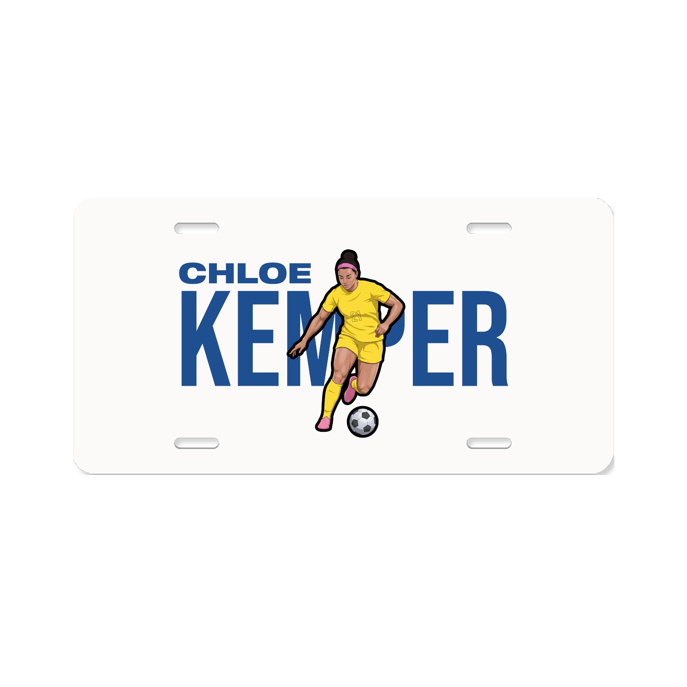 License Plate — Player Name in Classic