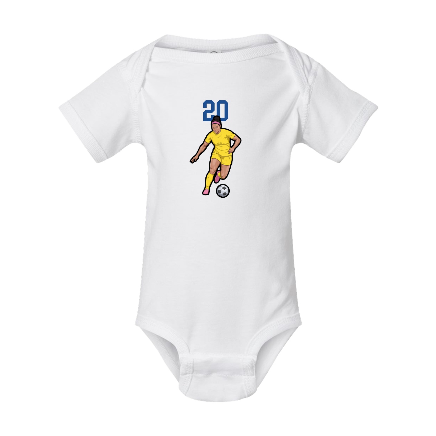 Baby Onesie — Number Top in White