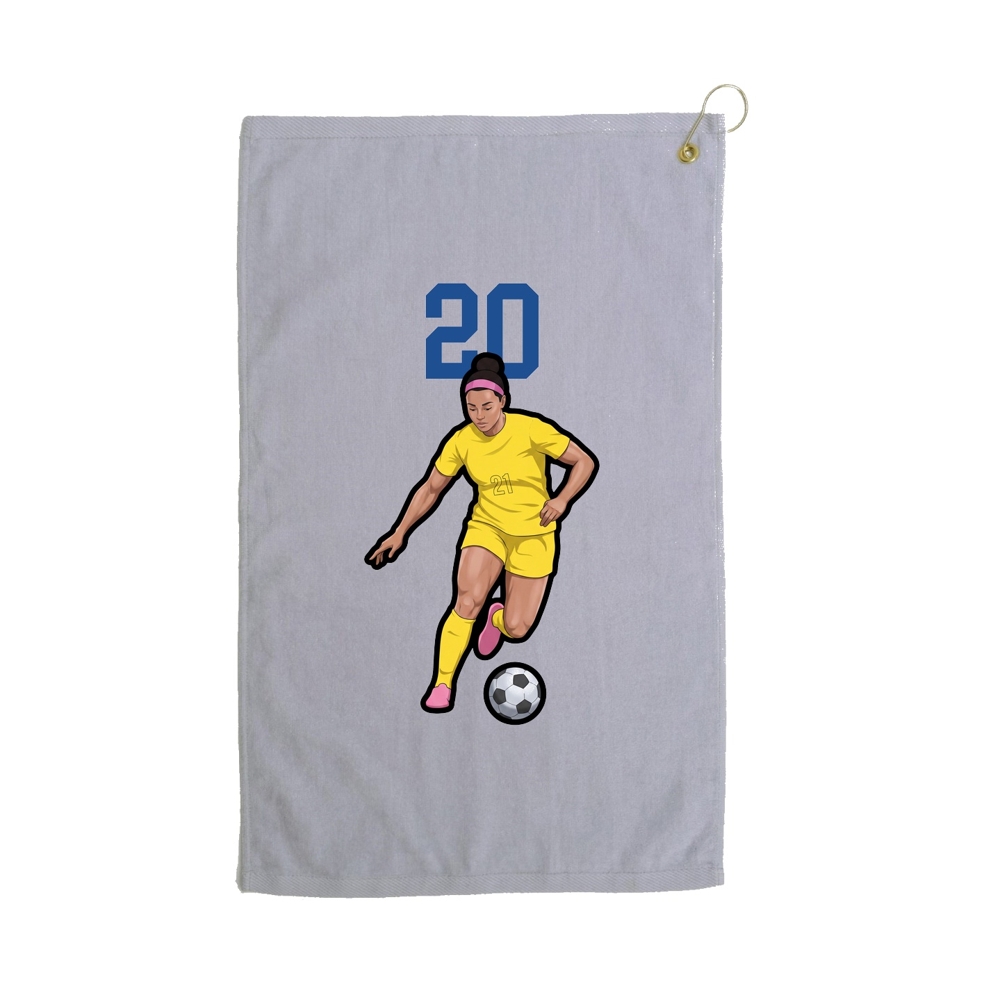Golf Towel — Number Top in Grey