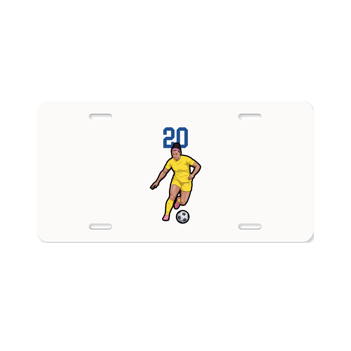 License Plate — Number Top in Classic