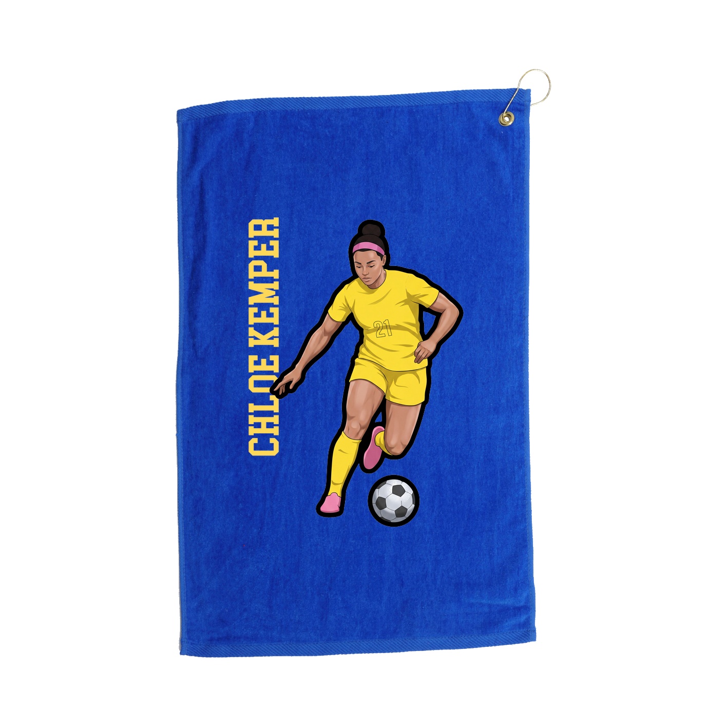 Golf Towel — Name Vertical in Royal