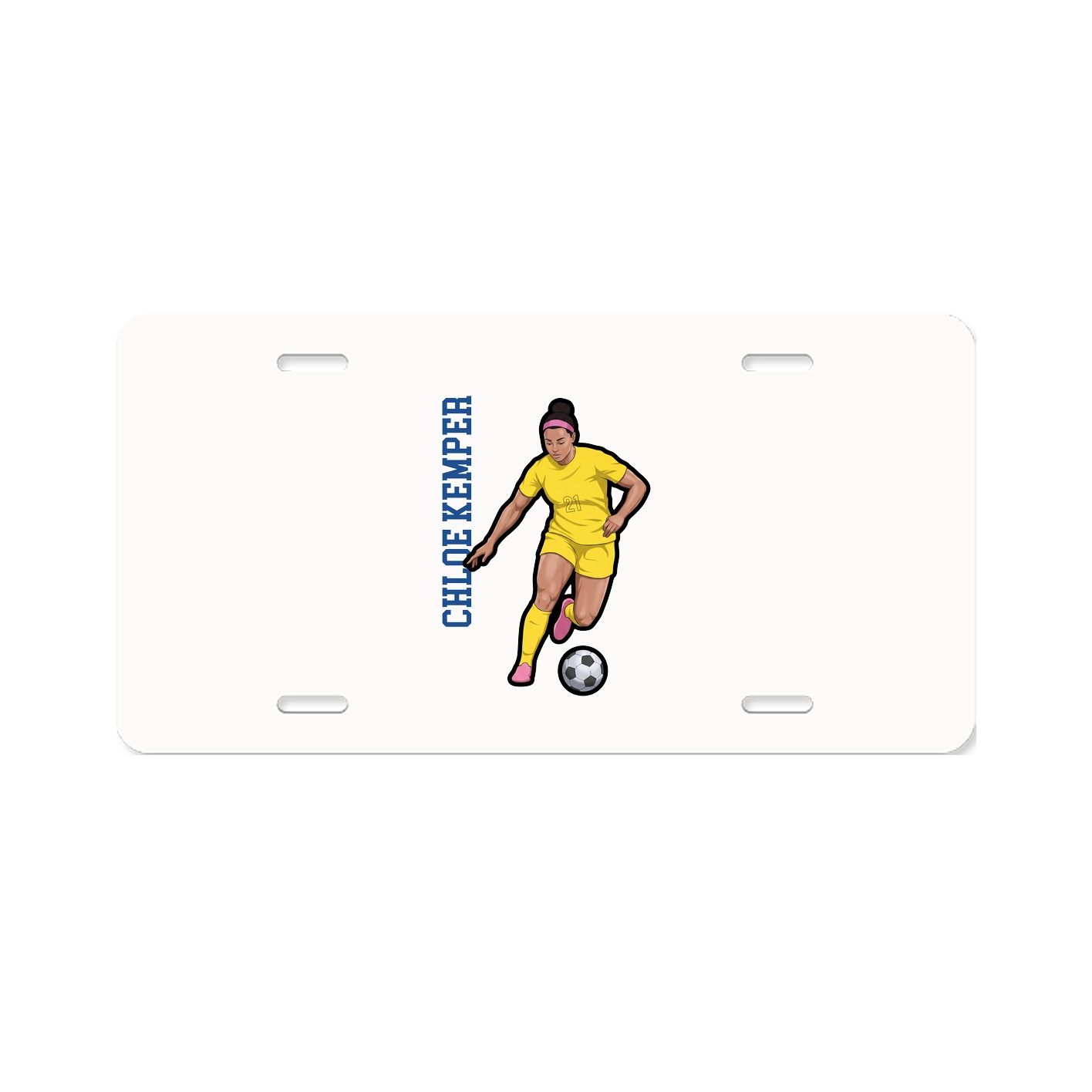 License Plate — Name Vertical in Classic