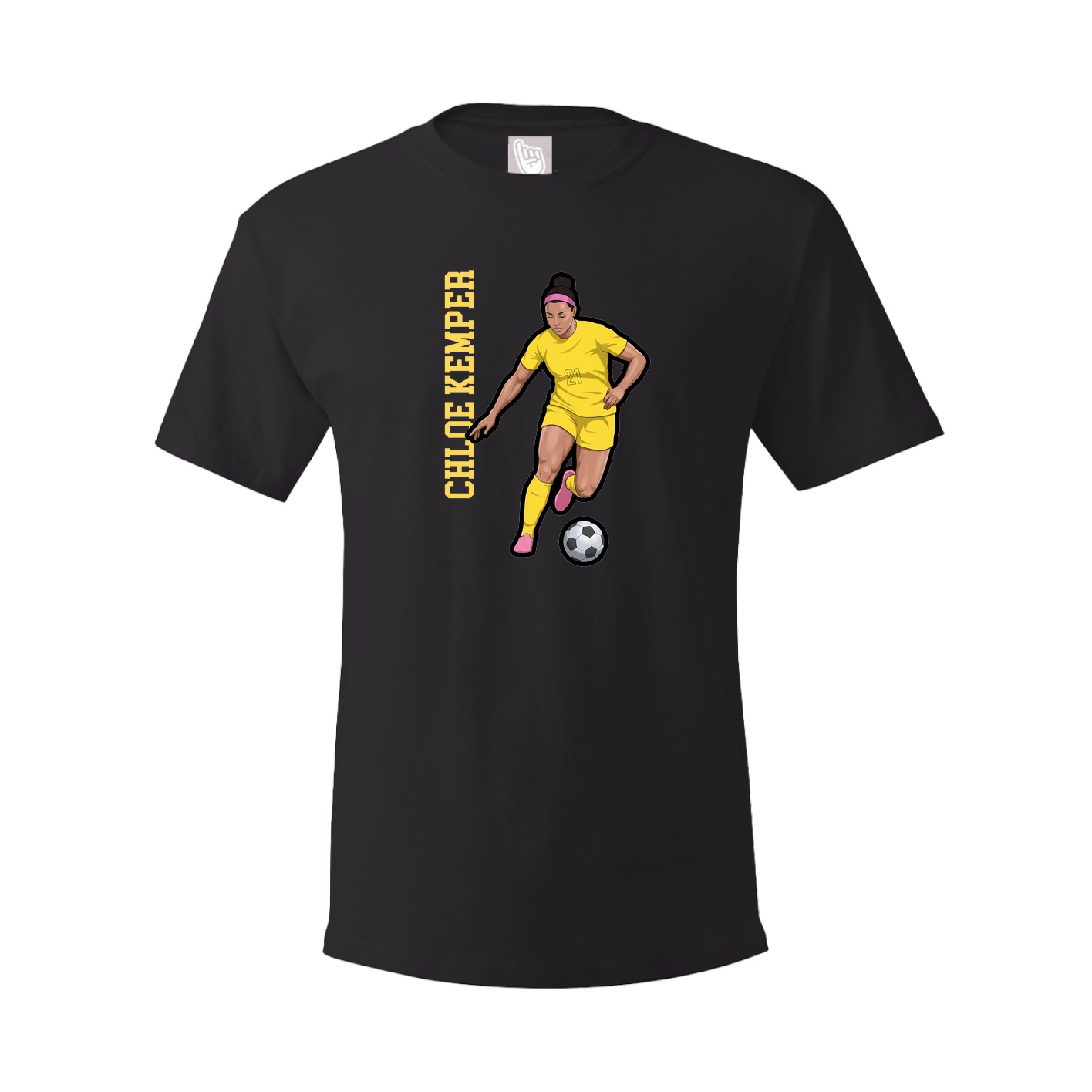 Tee — Name Vertical in Black