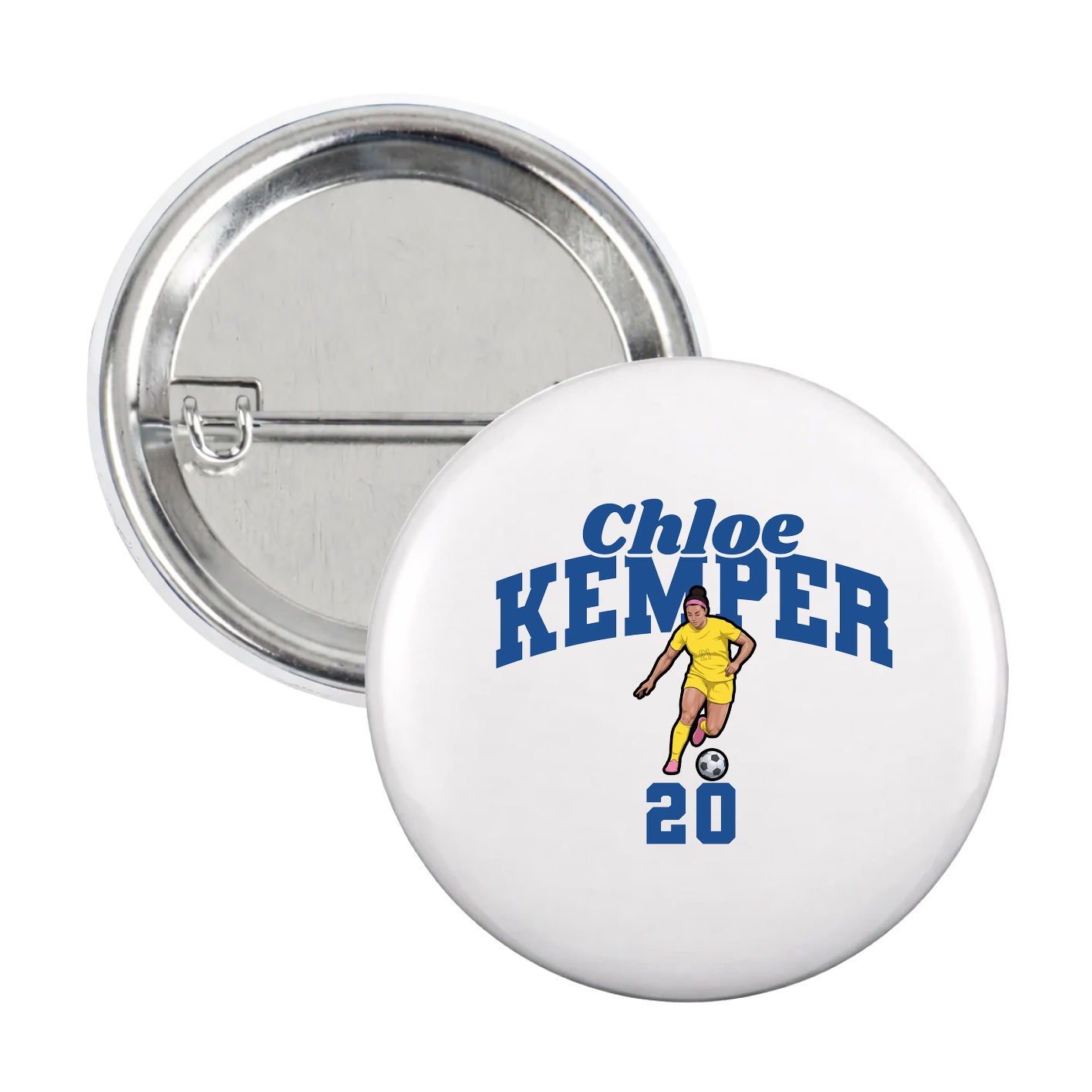 Game Day Button — Signature Arch in White