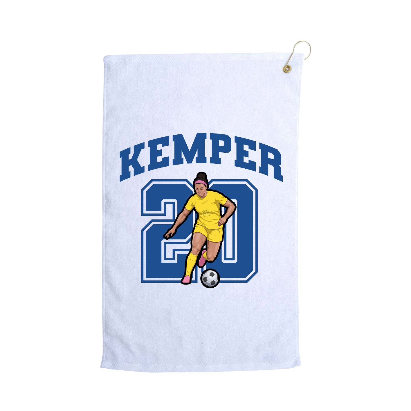 Golf Towel — Number in White