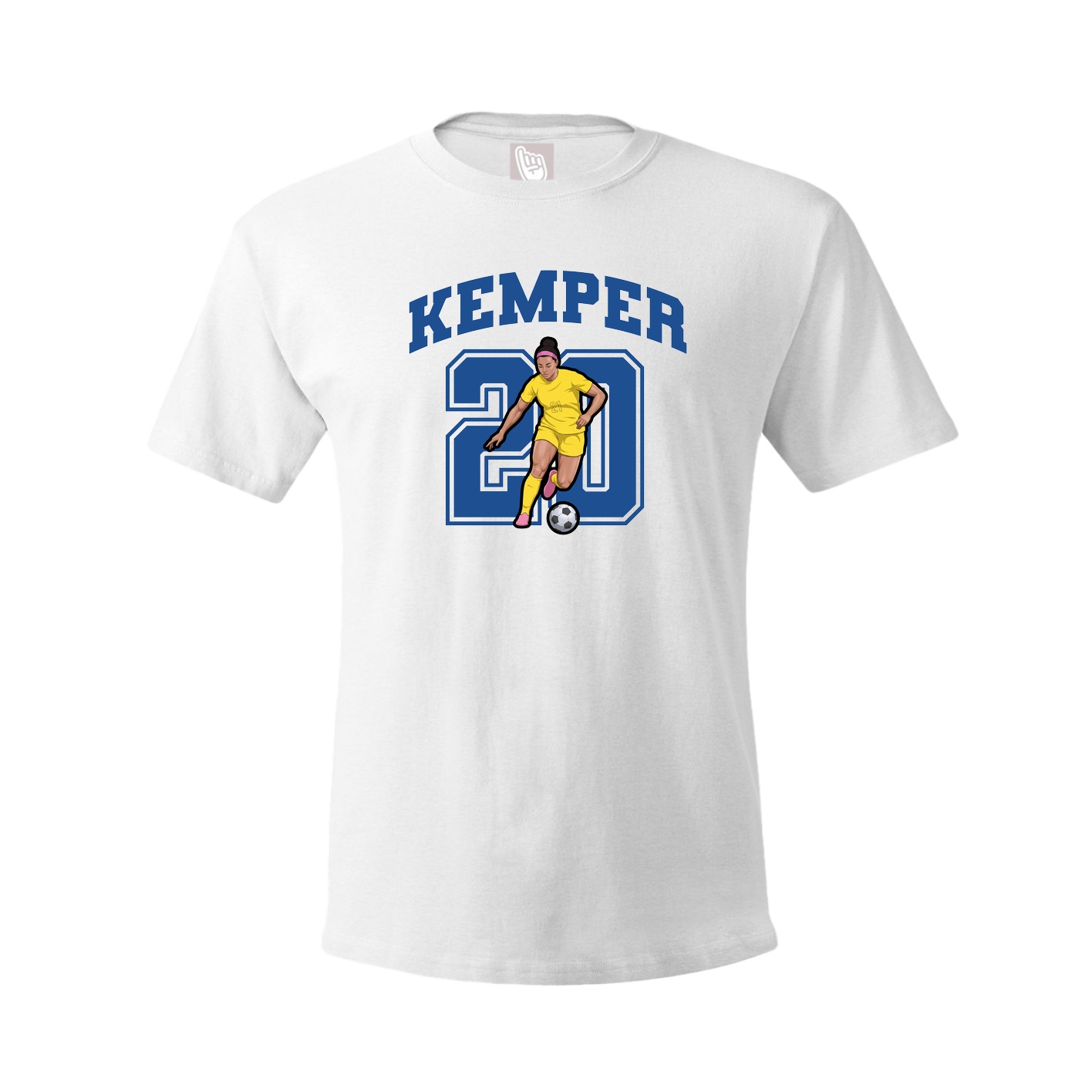 Youth Tee — Number in White