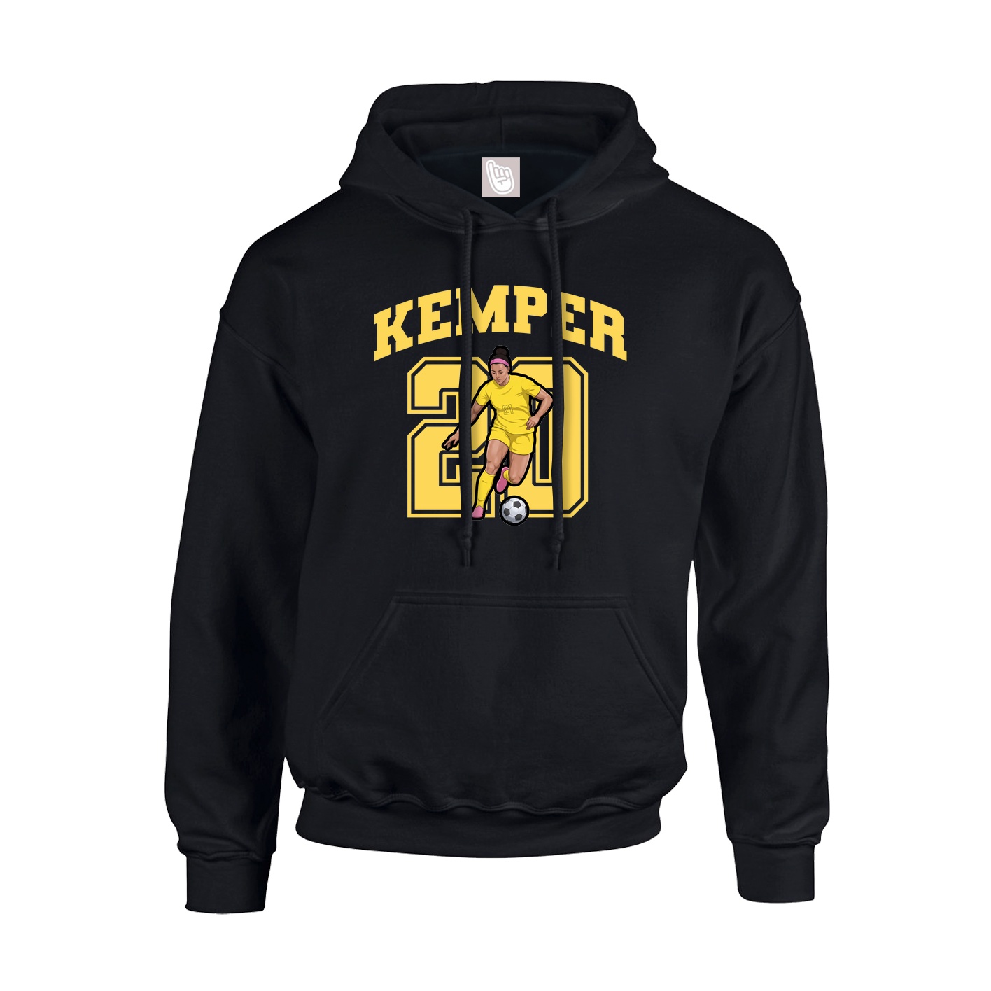 Youth Hoodie — Number in Black