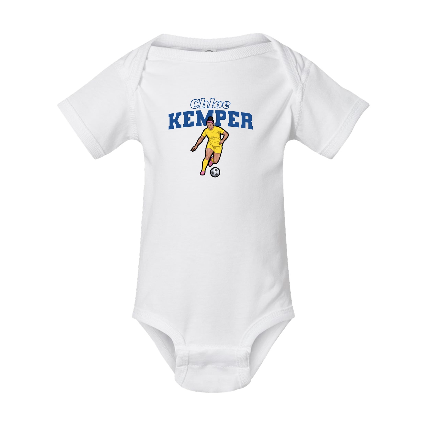 Baby Onesie — Name Arch in White